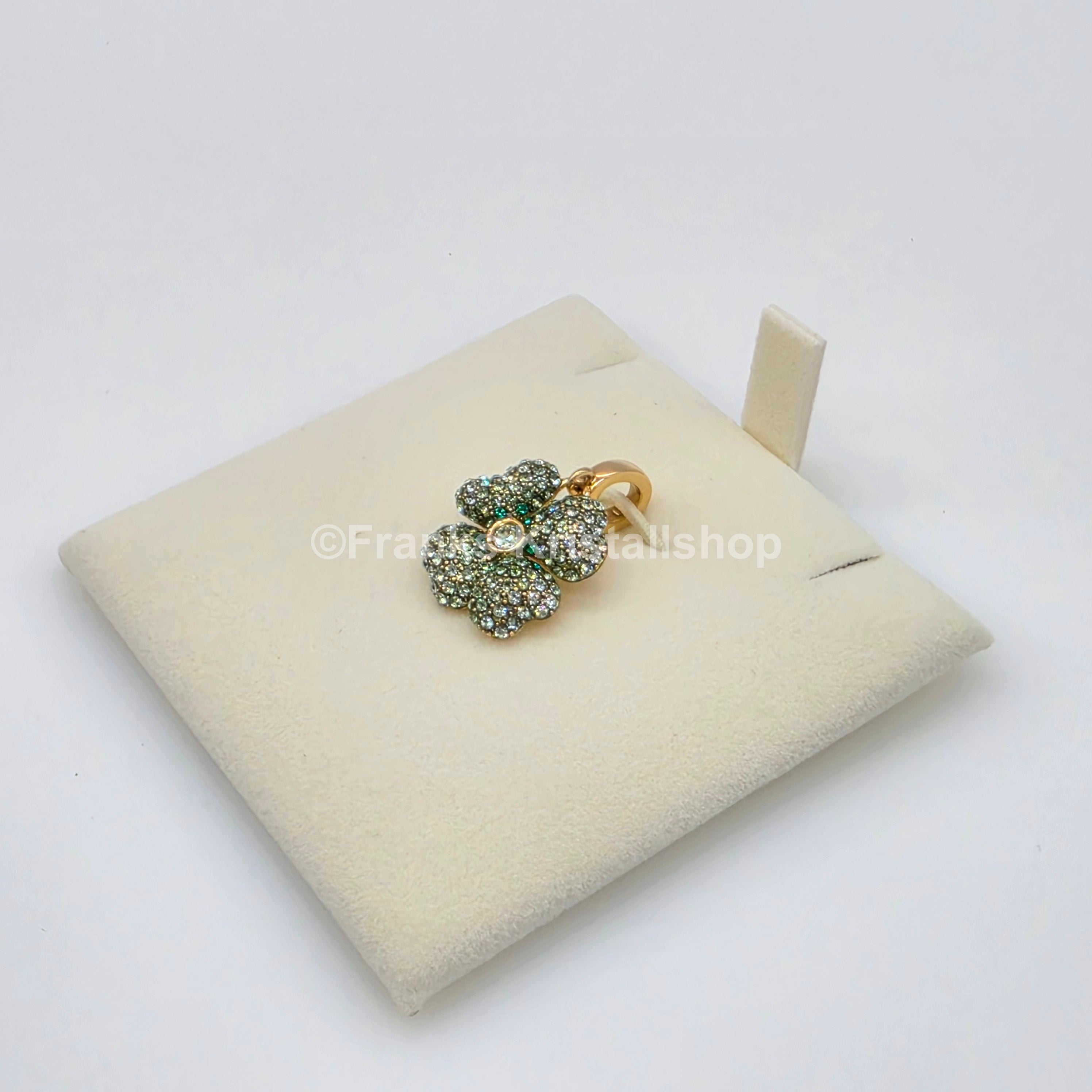 SWAROVSKI Idyllia Charm Glücksklee, Kleeblatt Grün, Gold 5743130