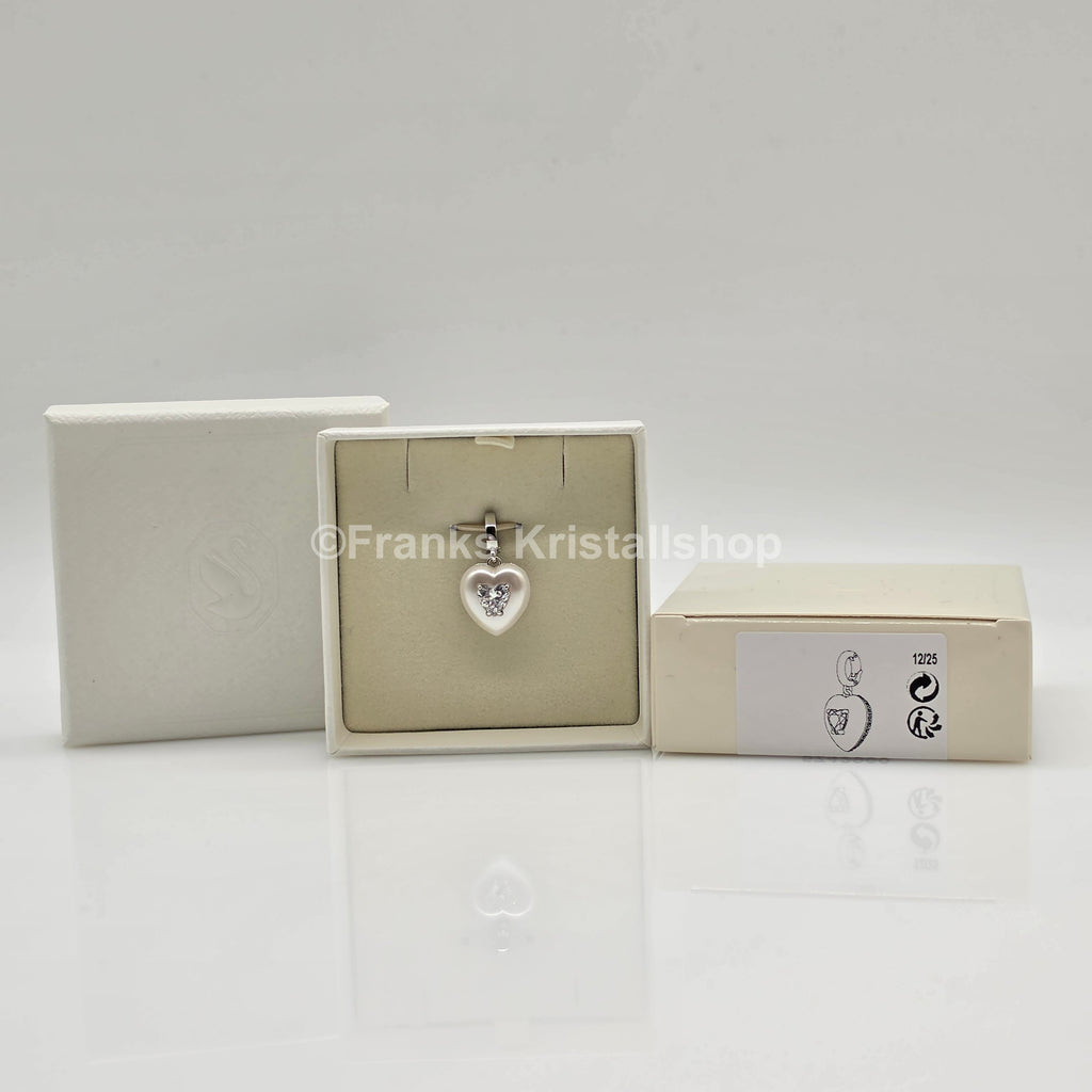 SWAROVSKI Idyllia Charm Herz, Perlfarbene Beschichtung Rhodiniert 5742960