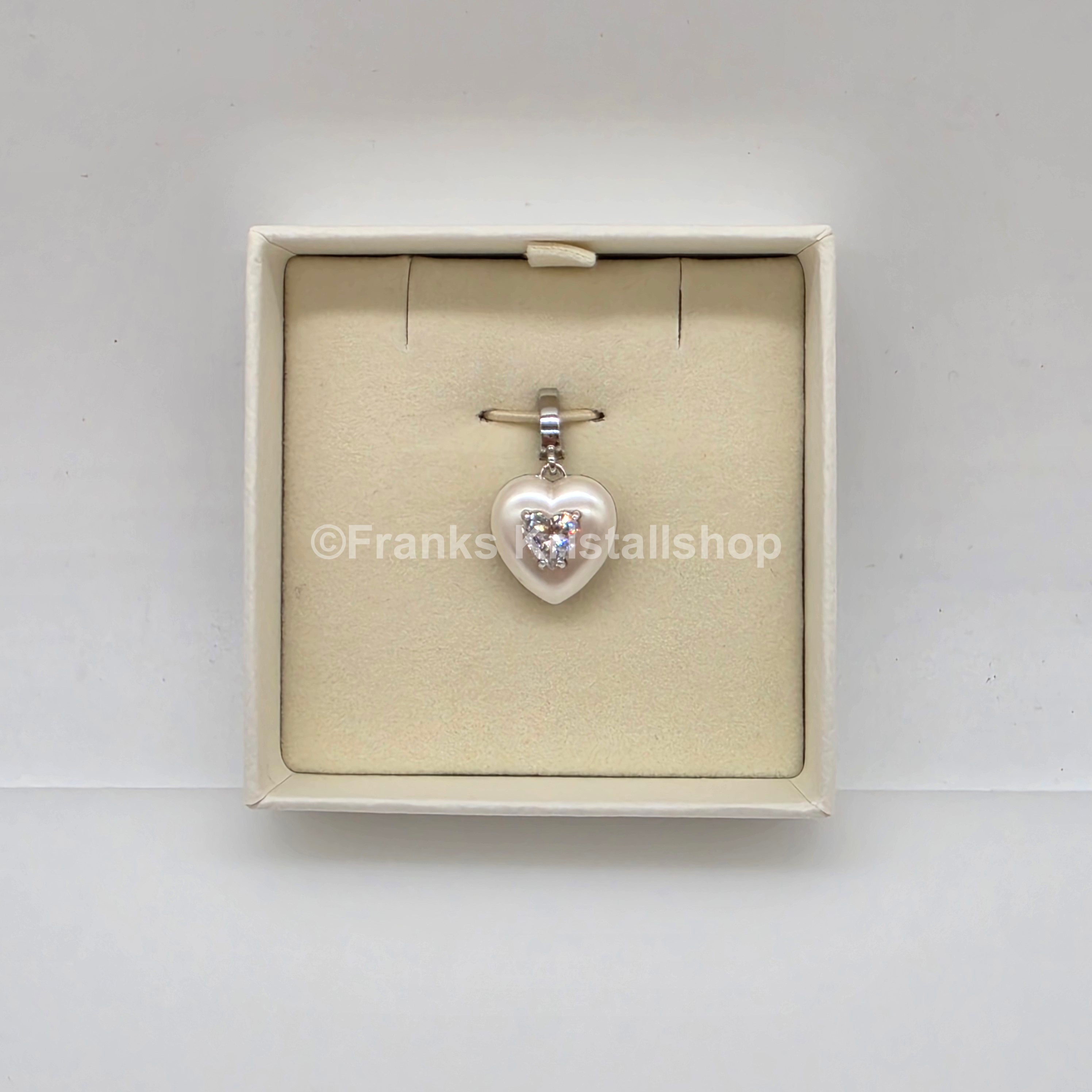 SWAROVSKI Idyllia Charm Herz, Perlfarbene Beschichtung Rhodiniert 5742960