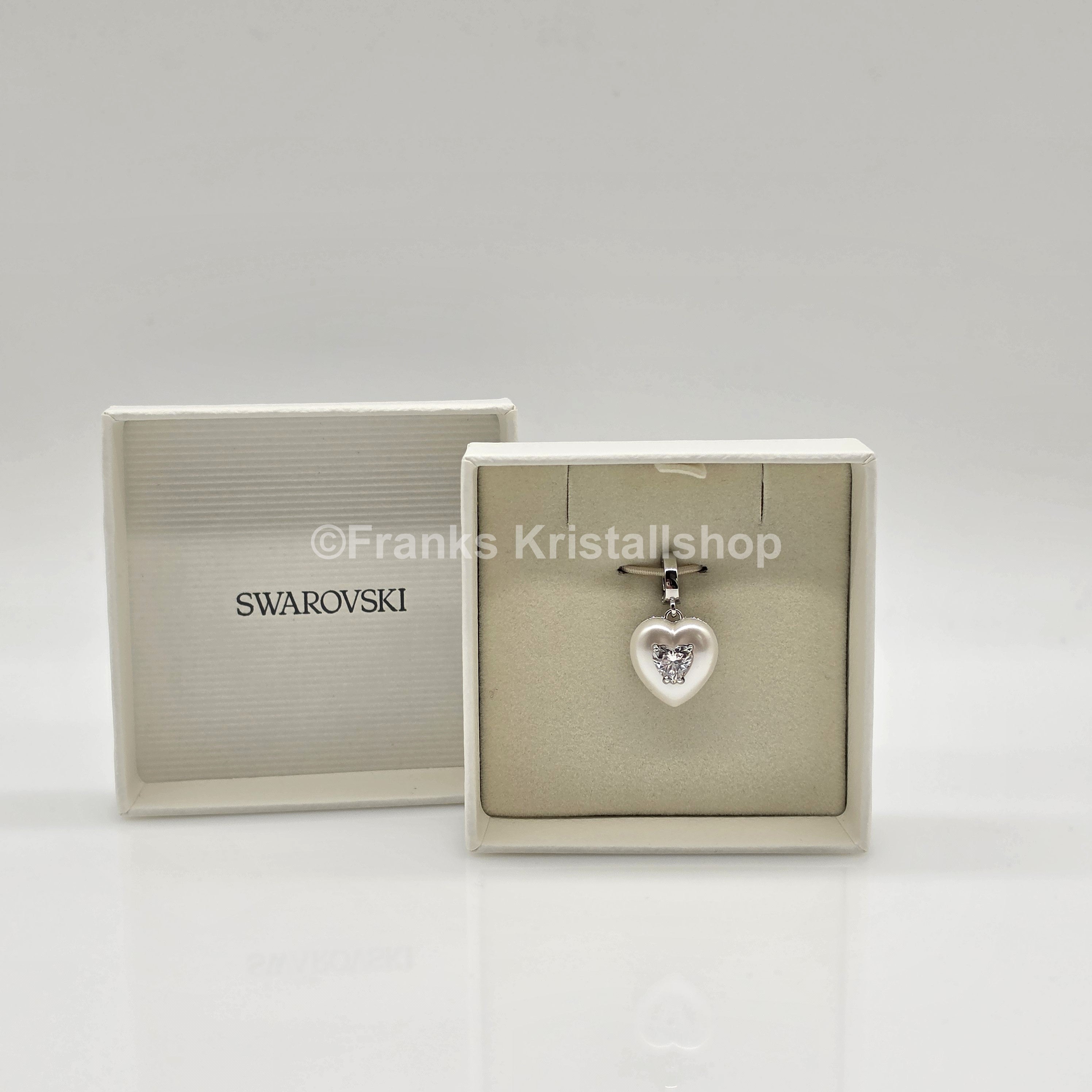 SWAROVSKI Idyllia Charm Herz, Perlfarbene Beschichtung Rhodiniert 5742960