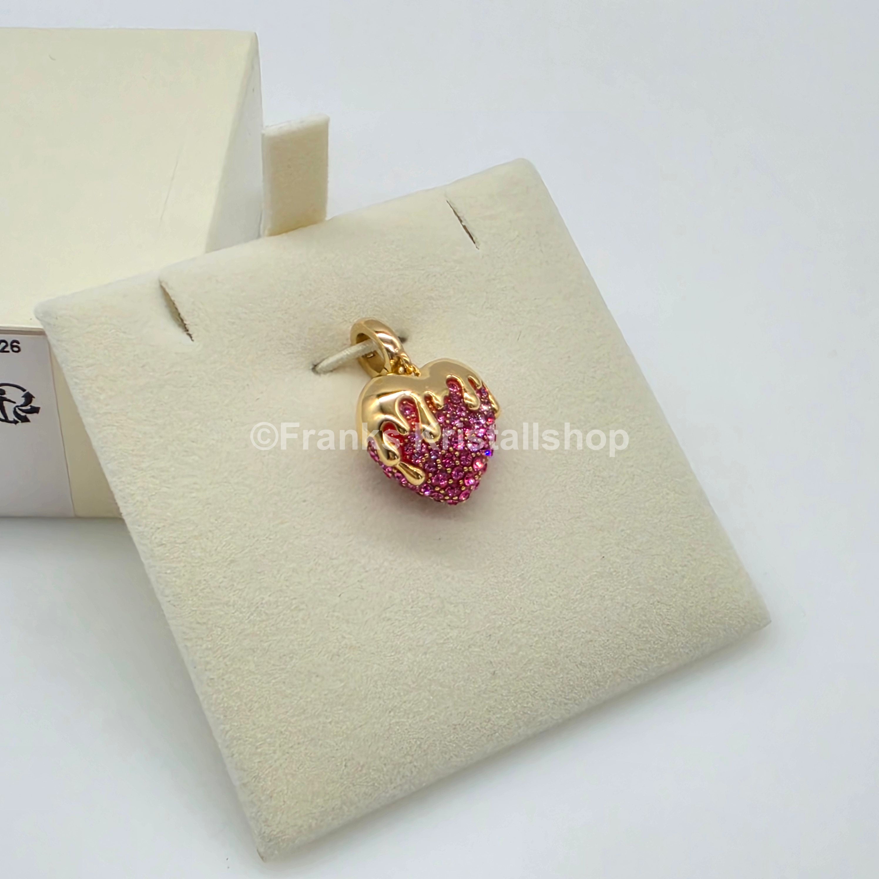 SWAROVSKI Idyllia Charm Anhänger Herz, Rosa, Goldbeschichtung 5742953