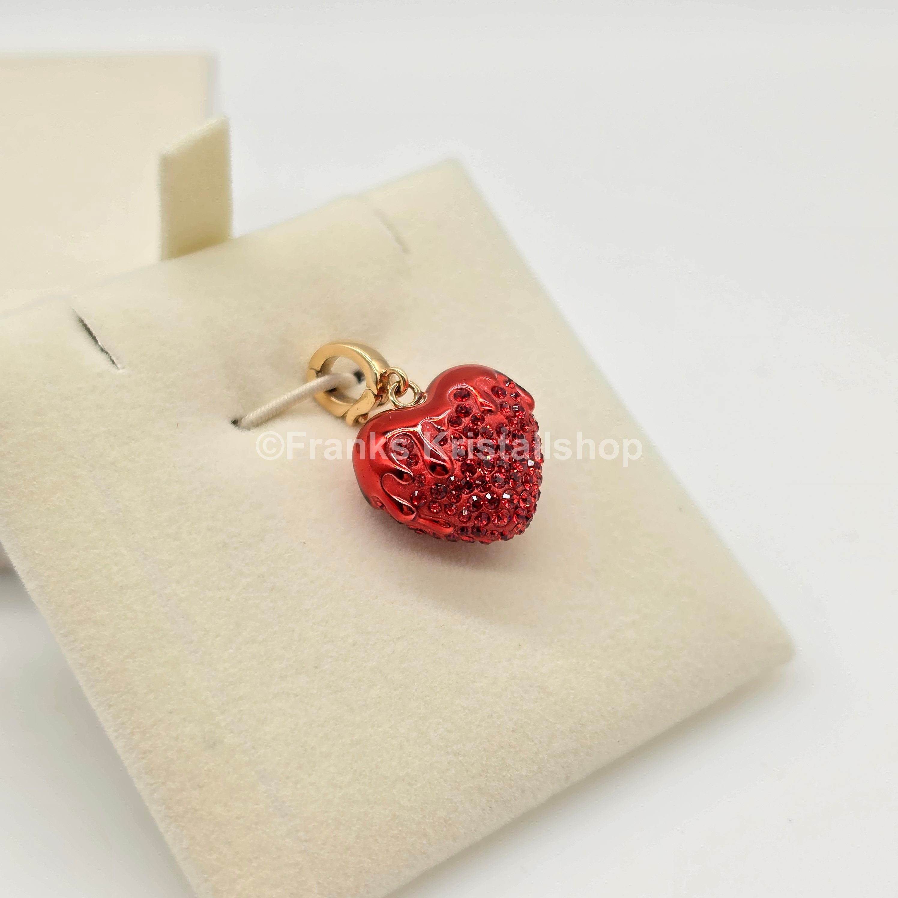 SWAROVSKI Idyllia Charm Anhänger Herz, Rot, Goldbeschichtung 5742994