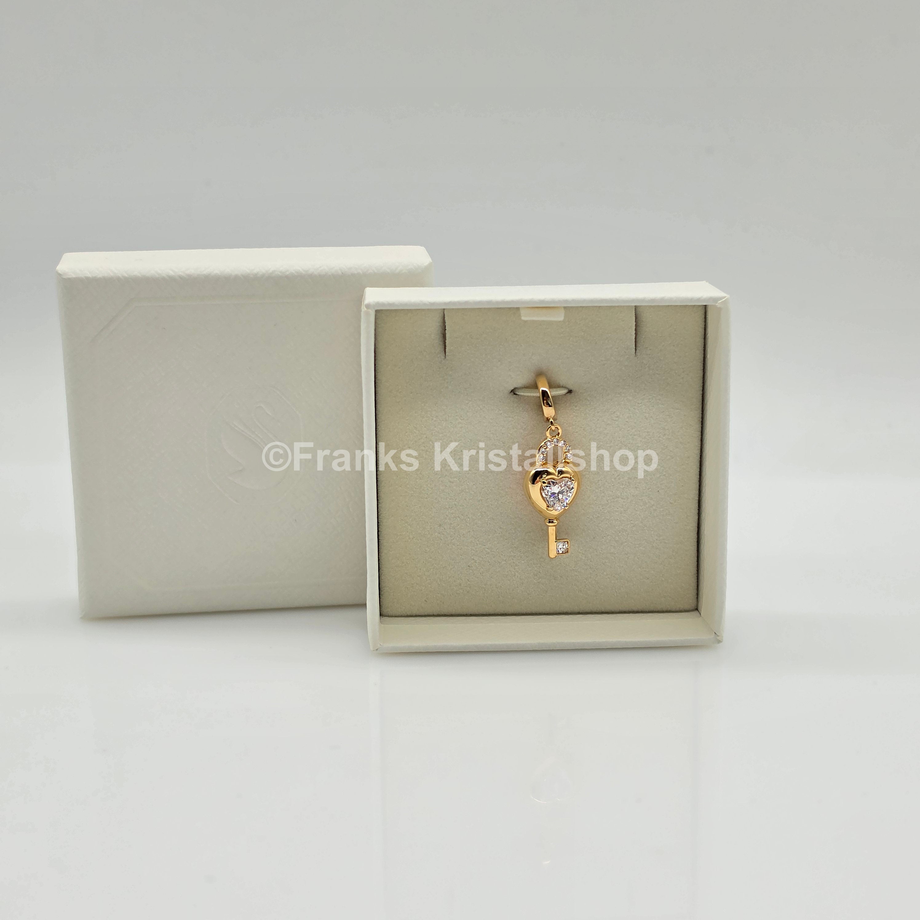 SWAROVSKI Idyllia Charm Herz mit Schlüssel, Weiß, Goldbeschichtet 5742959