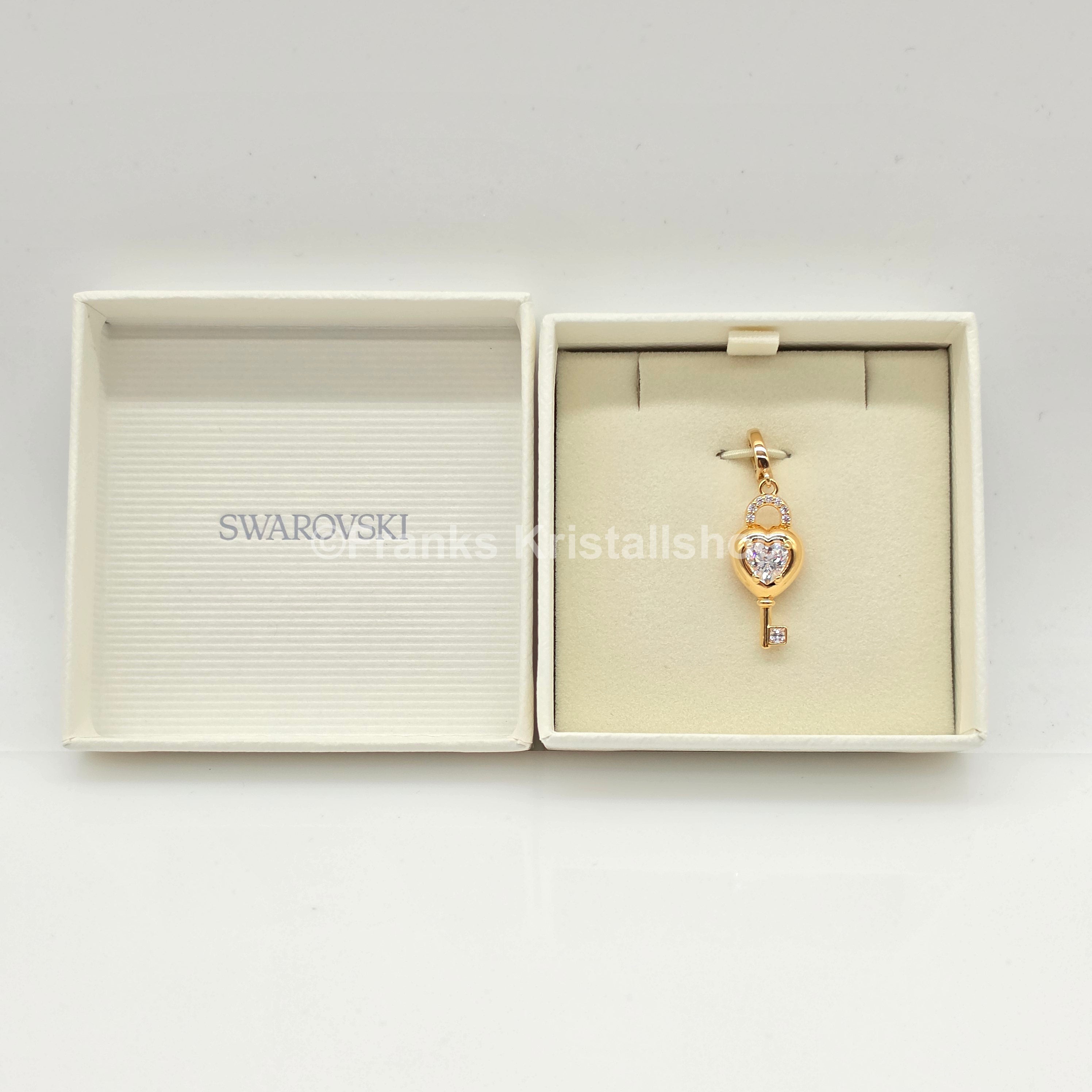 SWAROVSKI Idyllia Charm Herz mit Schlüssel, Weiß, Goldbeschichtet 5742959