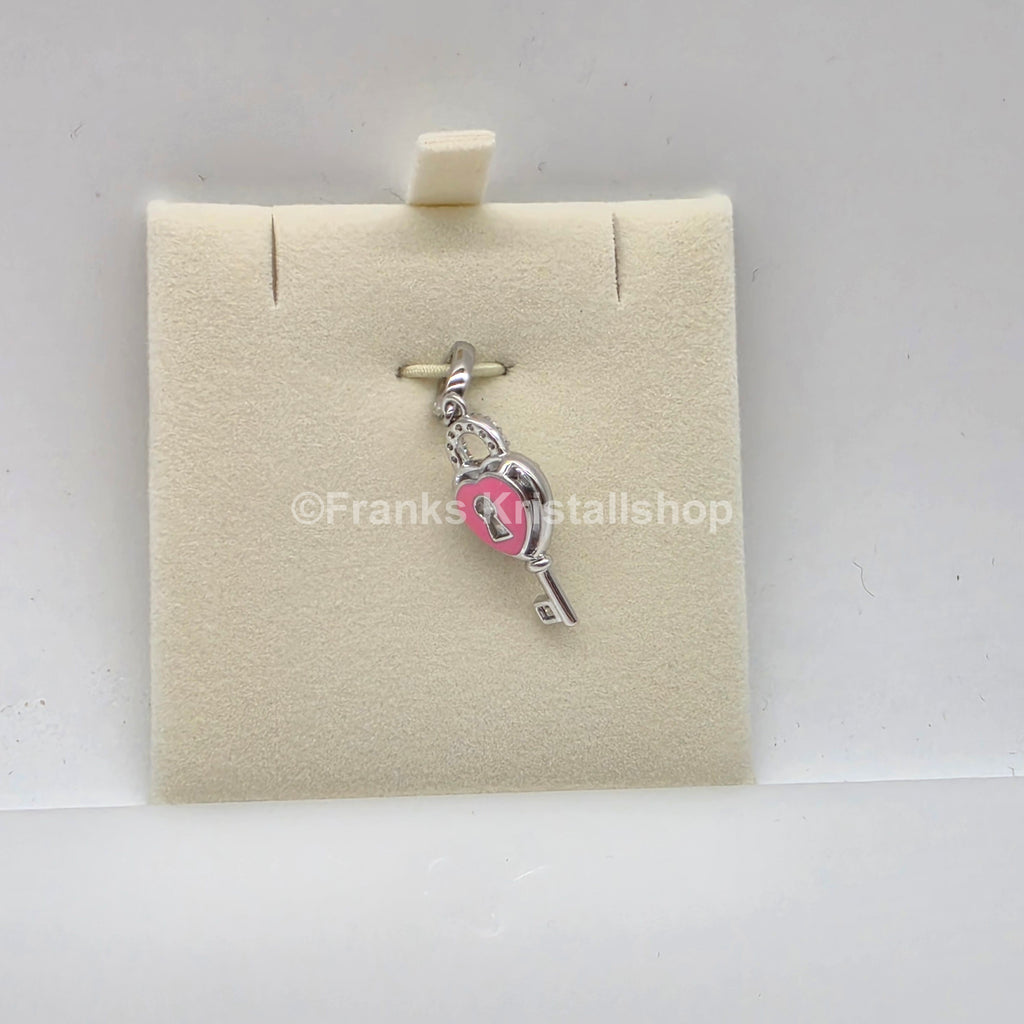SWAROVSKI Idyllia Charm Anhänger Herz mit Schlüssel, Rhodiniert 5742957