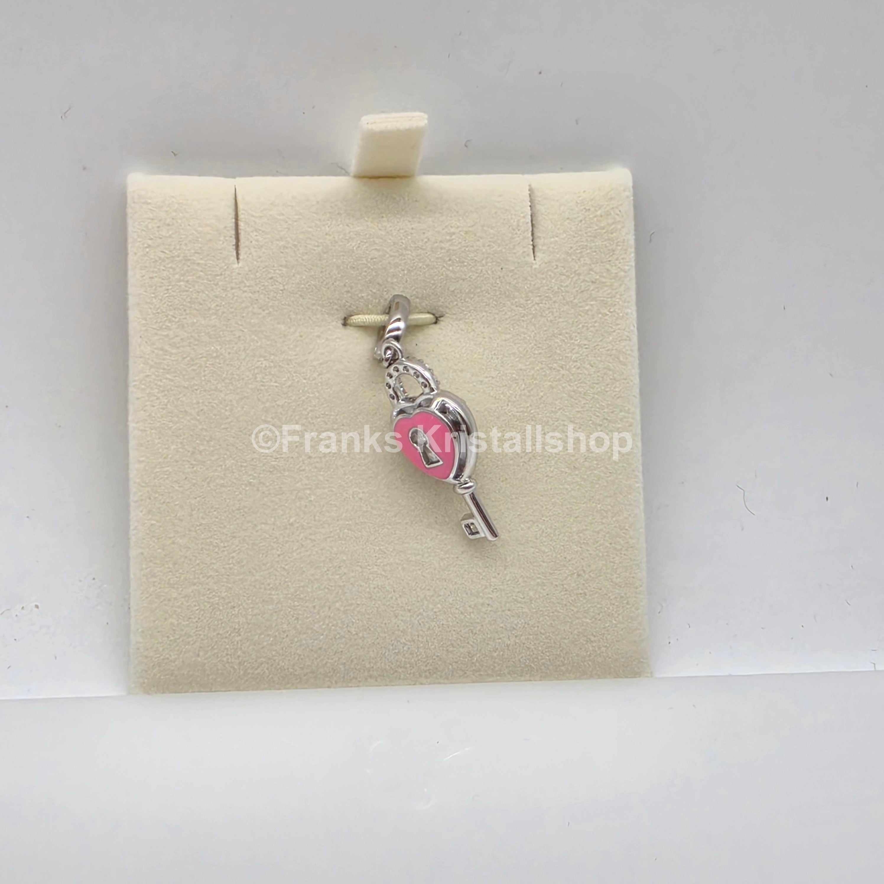 SWAROVSKI Idyllia Charm Anhänger Herz mit Schlüssel, Rhodiniert 5742957