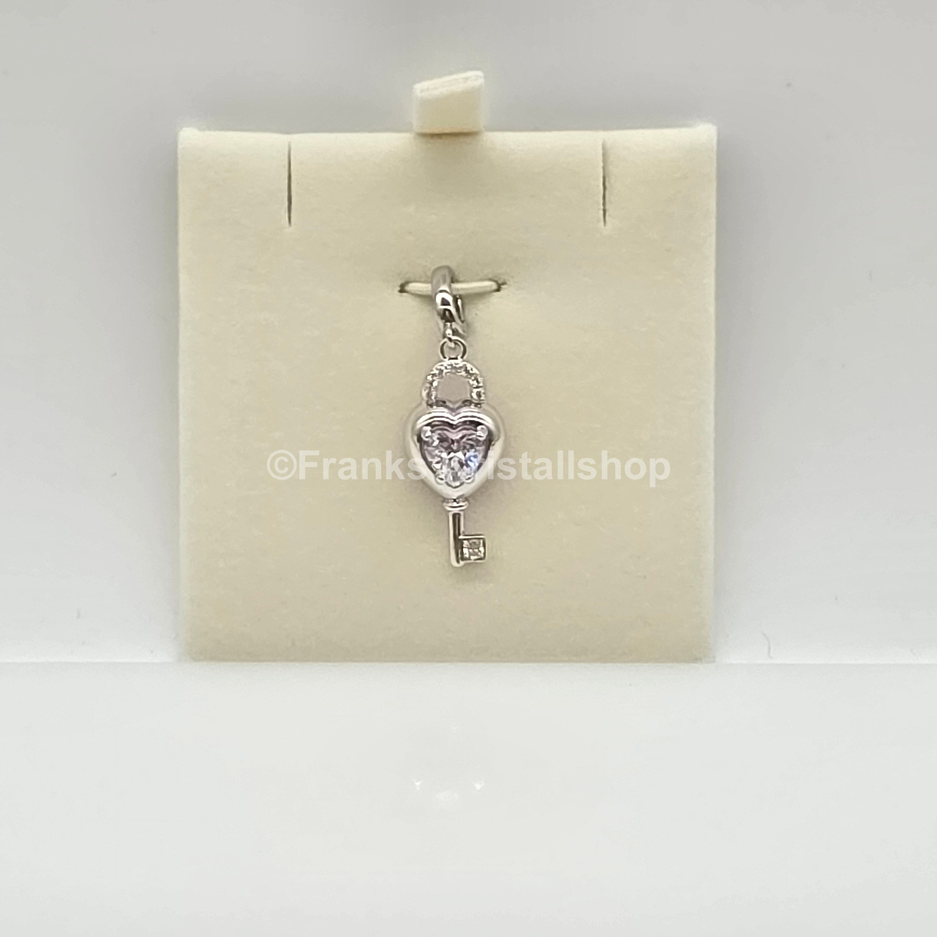 SWAROVSKI Idyllia Charm Anhänger Herz mit Schlüssel, Rhodiniert 5742957