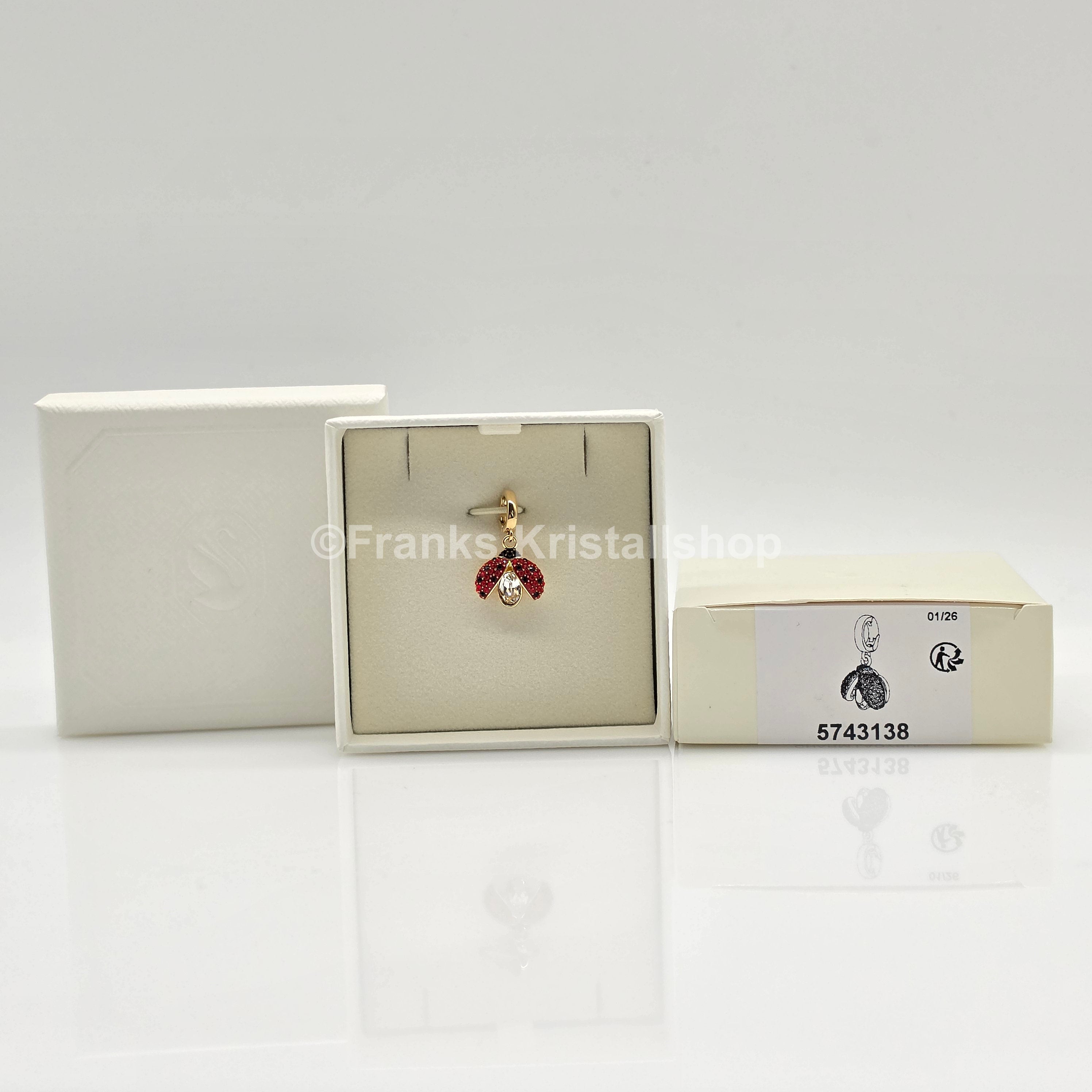 SWAROVSKI Idyllia Charm Marienkäfer, Rot, Goldbeschichtet 5743138