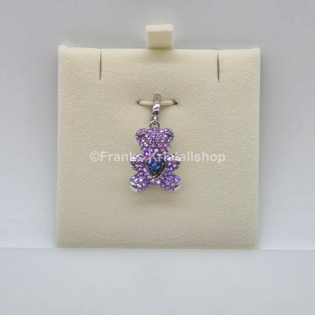 SWAROVSKI Idyllia Charm Anhänger Teddy Teddybär Violett, Rhodiniert 5745610