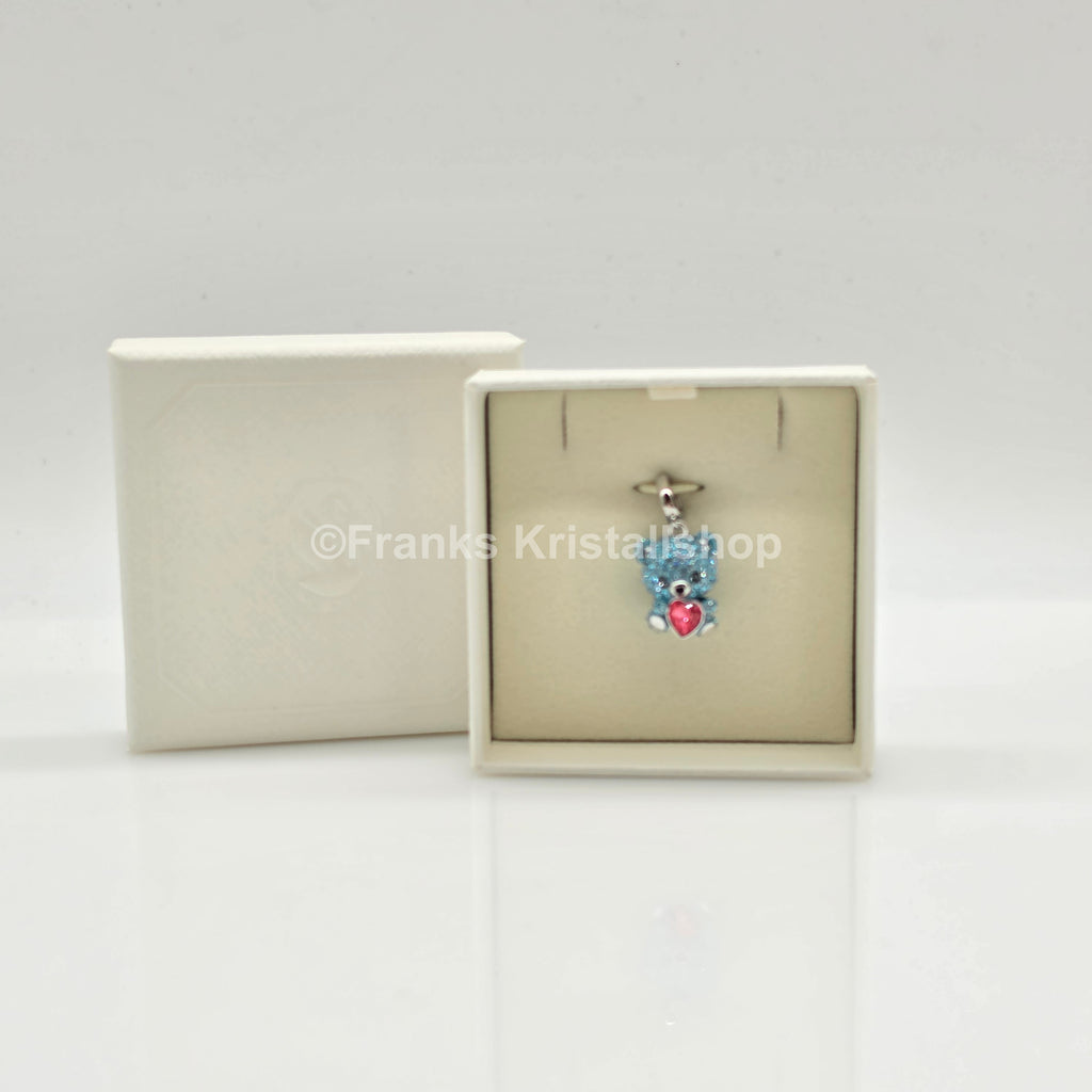 SWAROVSKI Idyllia Charm Anhänger Teddy Teddybär Blau Rhodiniert 5750253