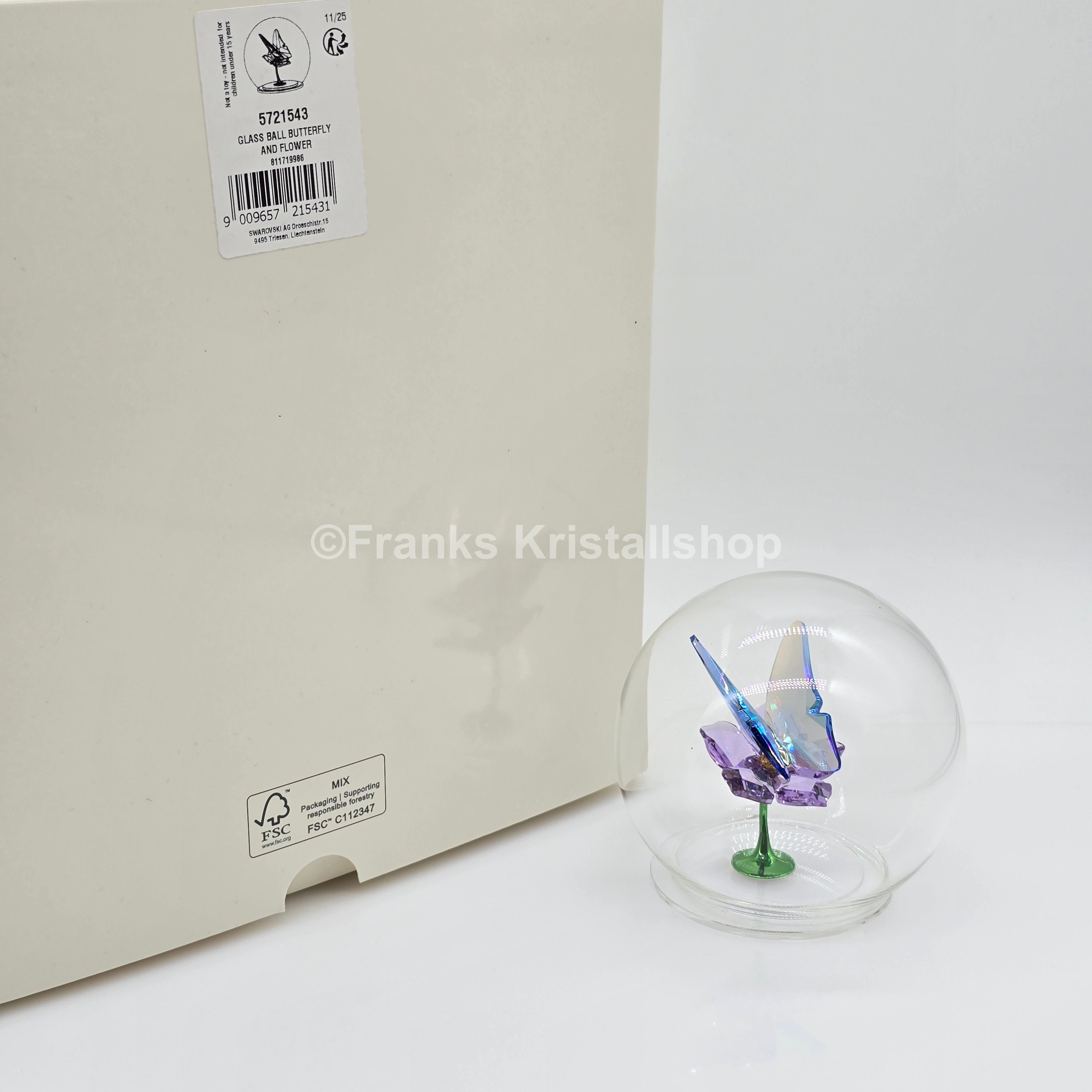 Swarovski Idyllia Glaskugel Schmetterling und Blume 5721543