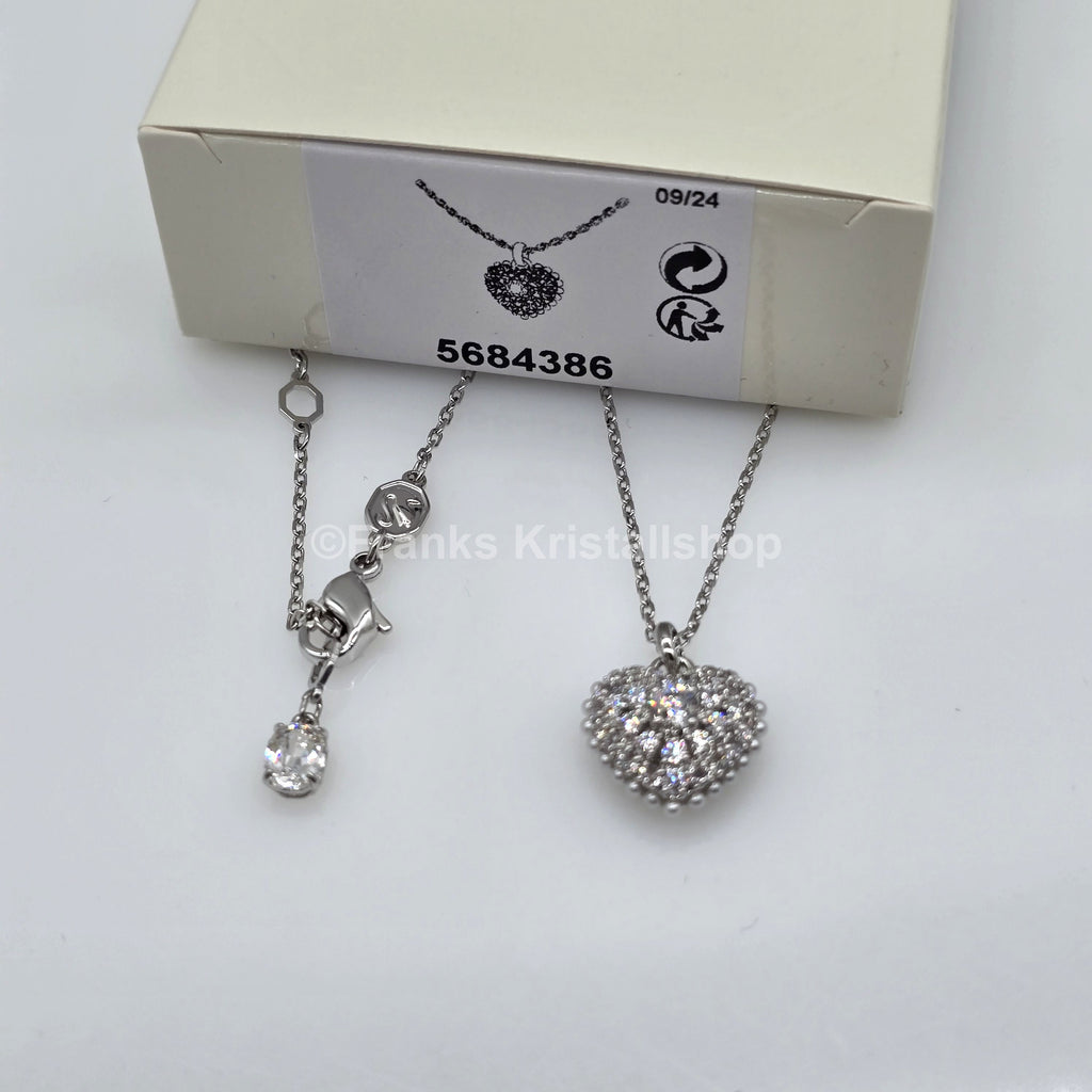 SWAROVSKI Idyllia Herz Halskette Weiß, Rhodiniert 5684386