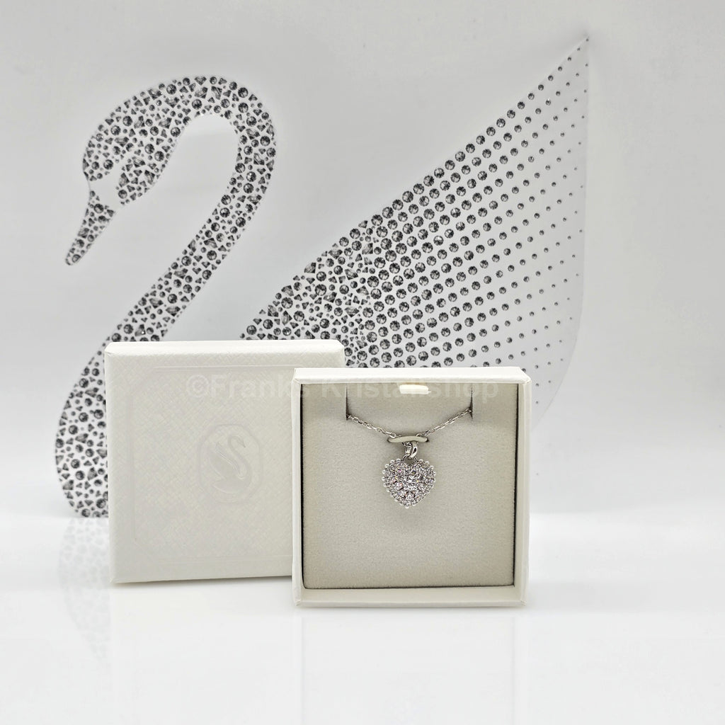 SWAROVSKI Idyllia Herz Halskette Weiß, Rhodiniert 5684386