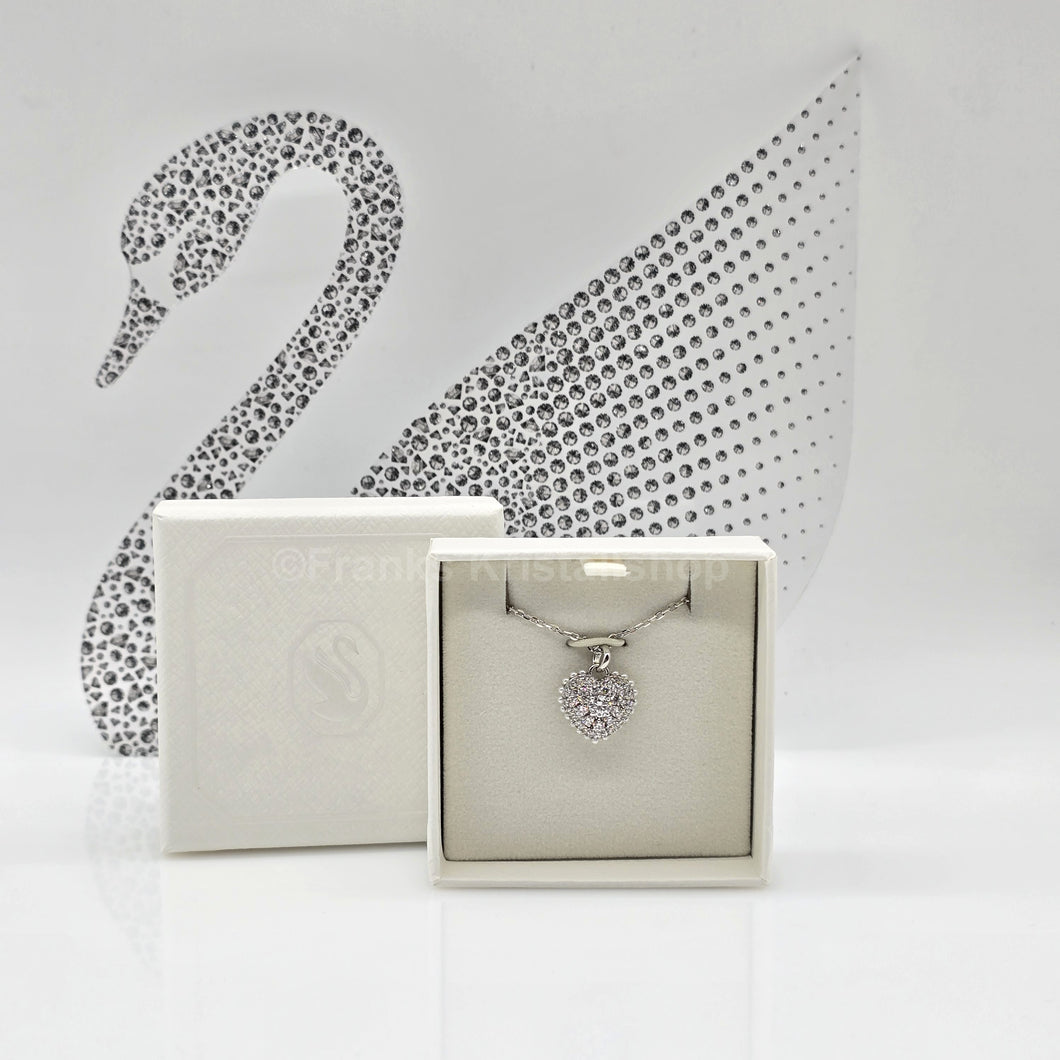 SWAROVSKI Idyllia Herz Halskette Weiß, Rhodiniert 5684386
