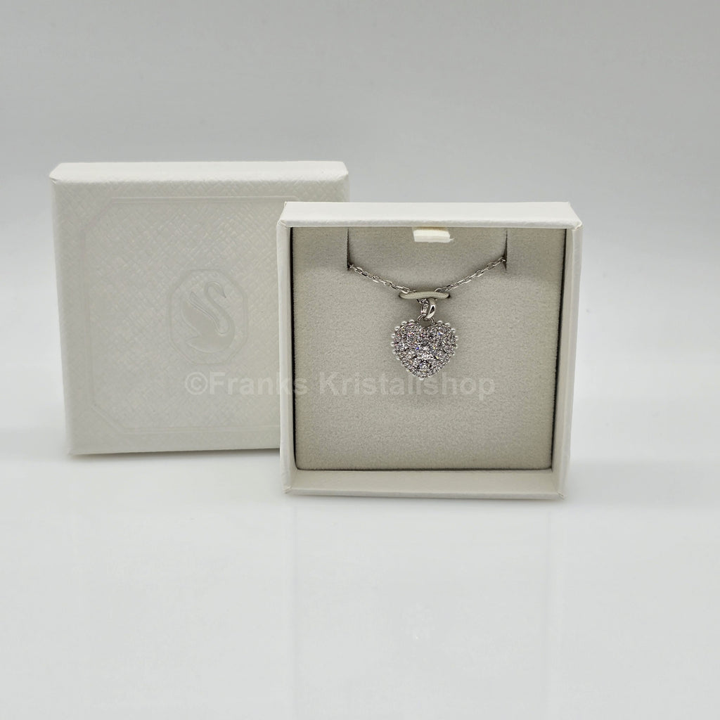 SWAROVSKI Idyllia Herz Halskette Weiß, Rhodiniert 5684386