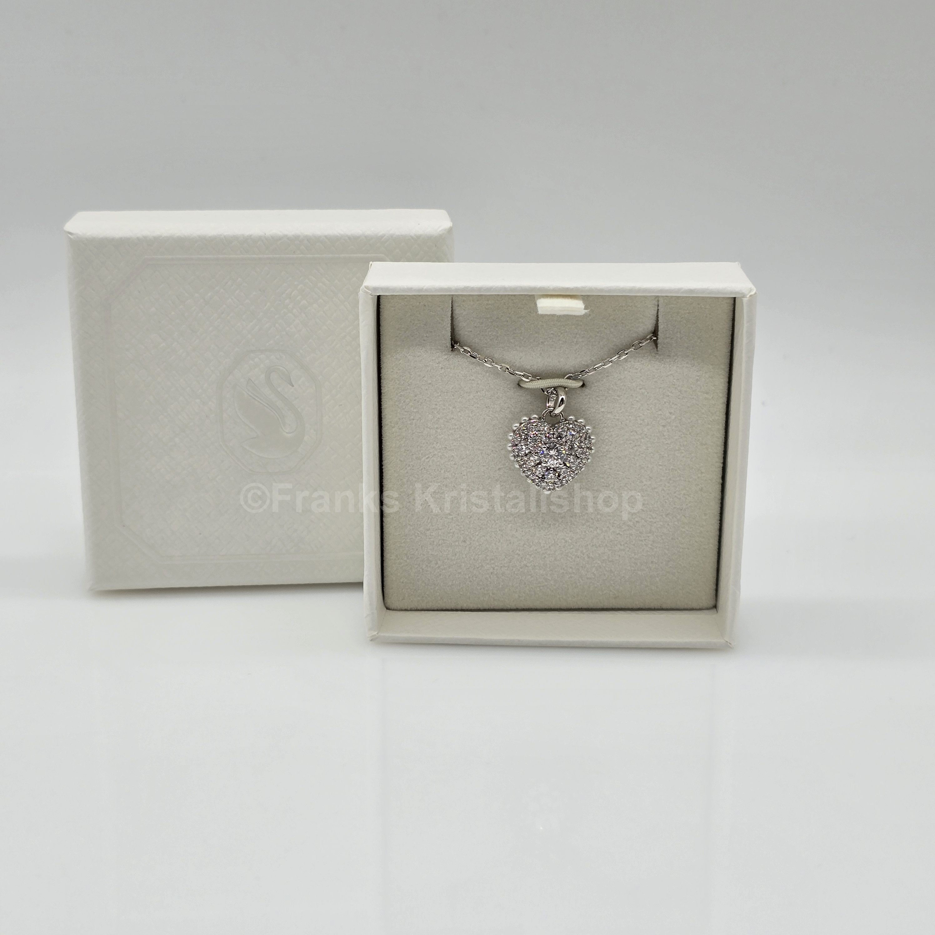 SWAROVSKI Idyllia Herz Halskette Weiß, Rhodiniert 5684386