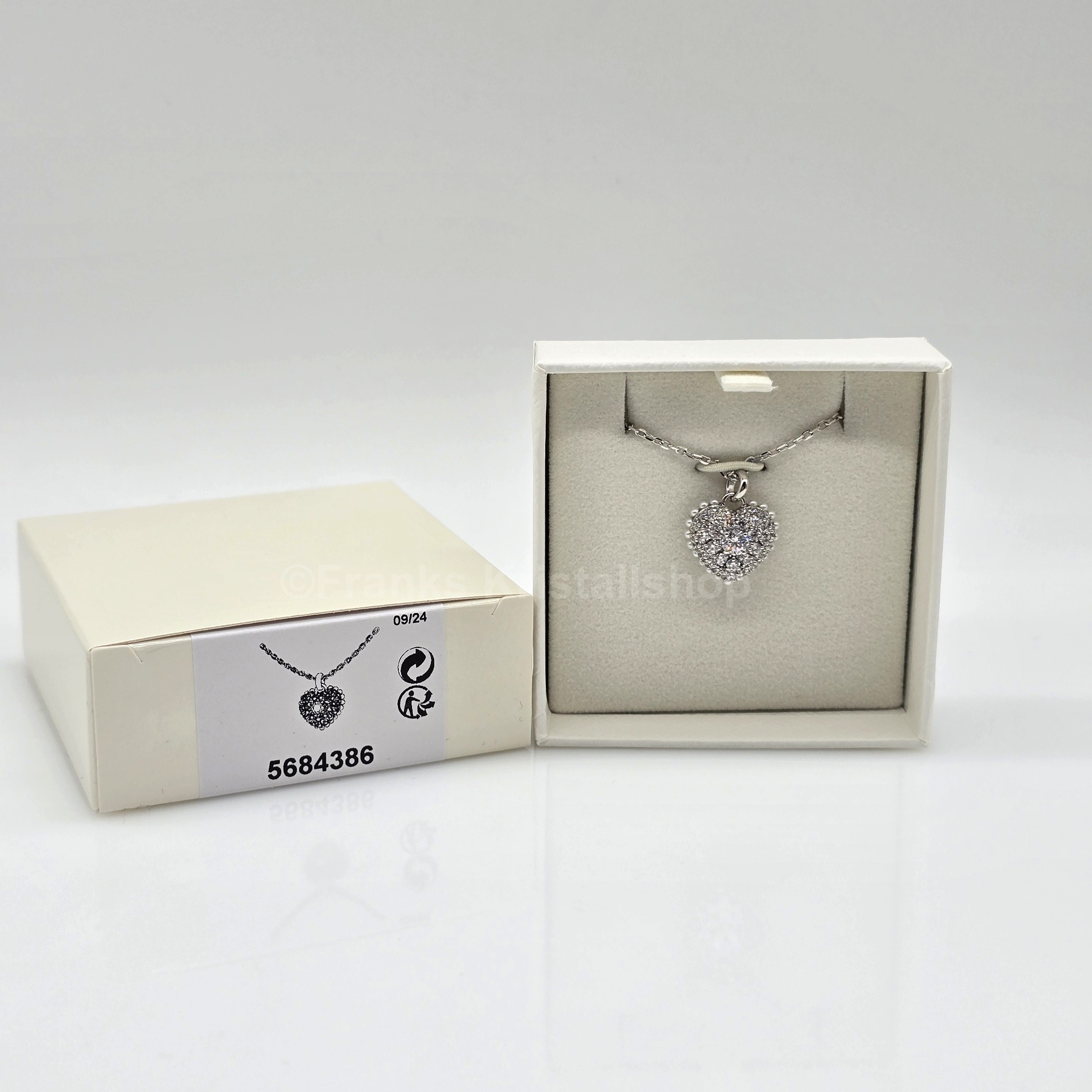 SWAROVSKI Idyllia Herz Halskette Weiß, Rhodiniert 5684386