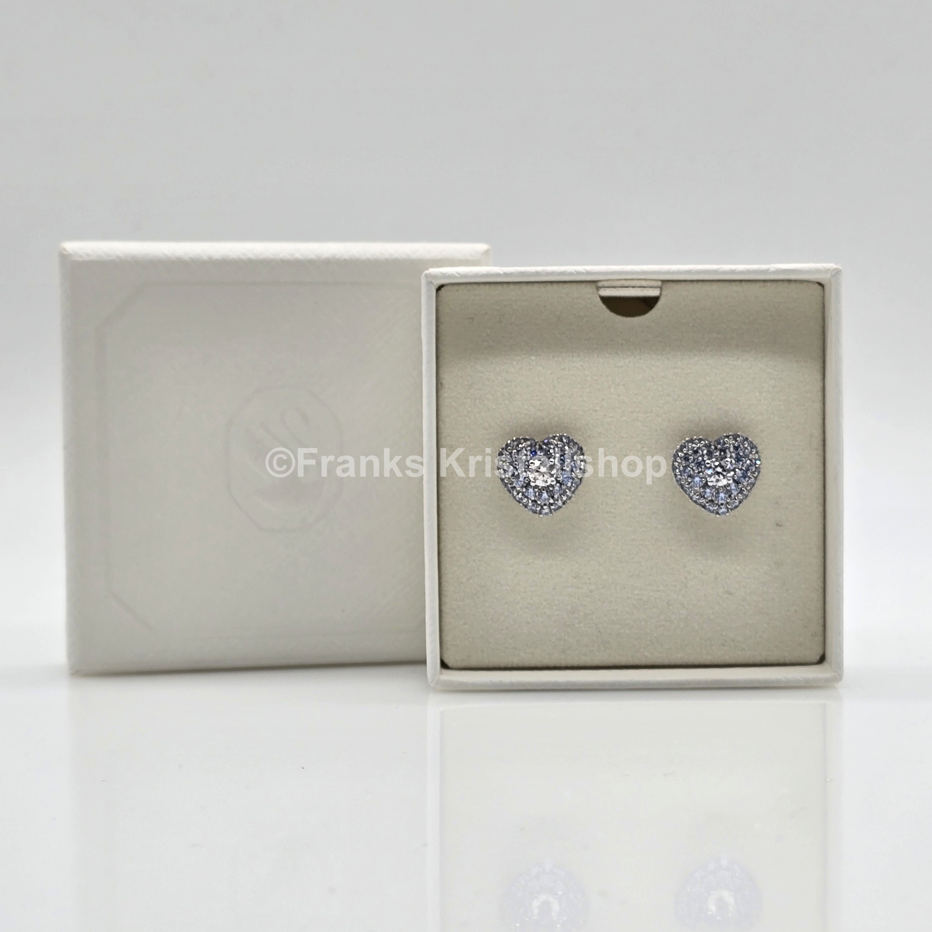 SWAROVSKI Idyllia Herz Ohrstecker, Blau, Rhodiniert 5683576
