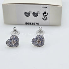 Lade das Bild in den Galerie-Viewer, SWAROVSKI Idyllia Herz Ohrstecker, Blau, Rhodiniert 5683576
