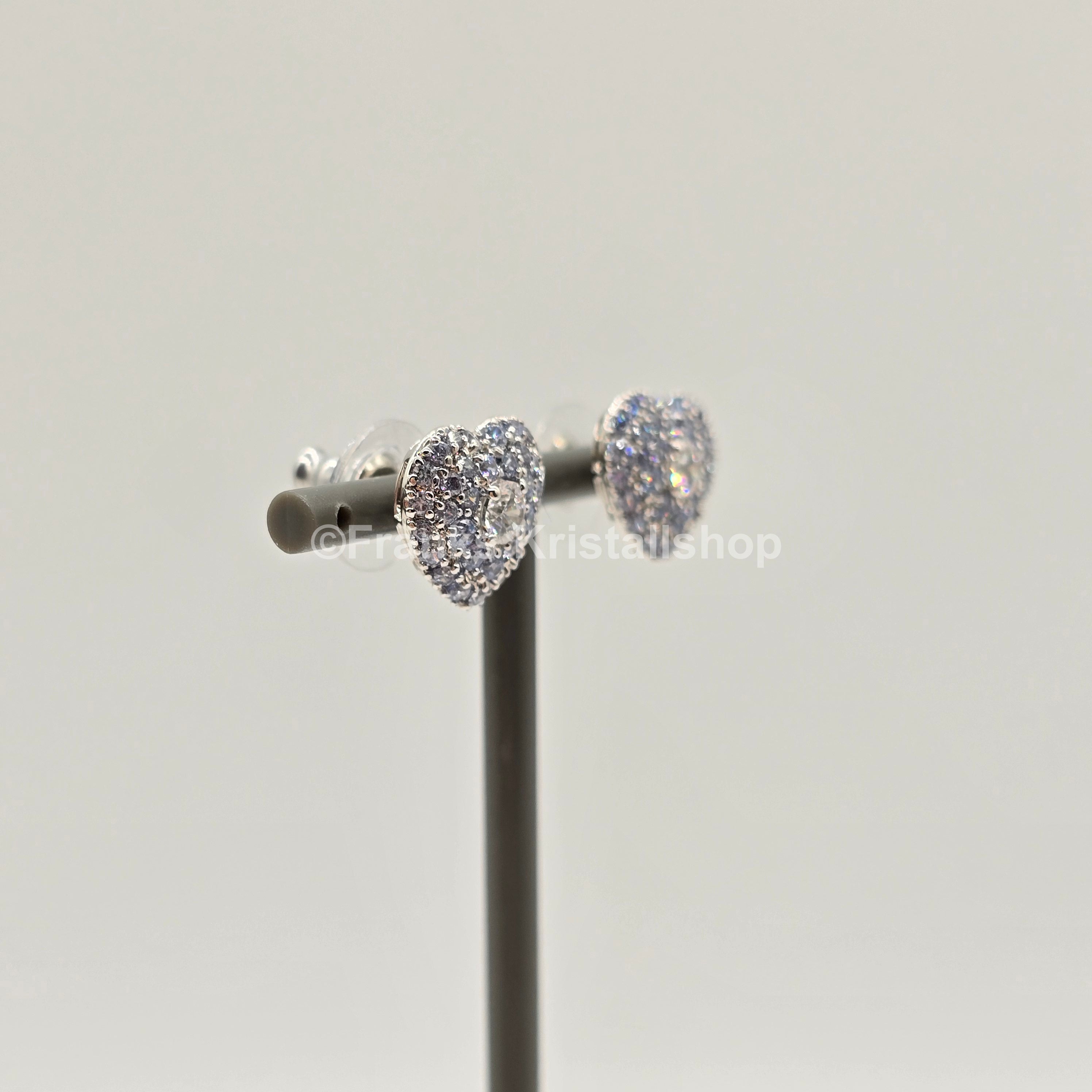 SWAROVSKI Idyllia Herz Ohrstecker, Blau, Rhodiniert 5683576