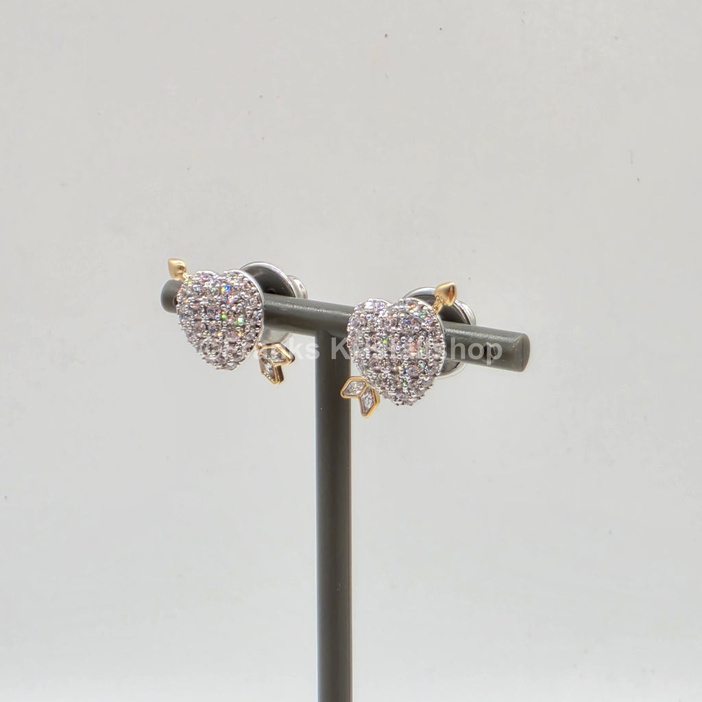 SWAROVSKI Idyllia Ohrstecker Herz mit Pfeil, Metallmix 5737298