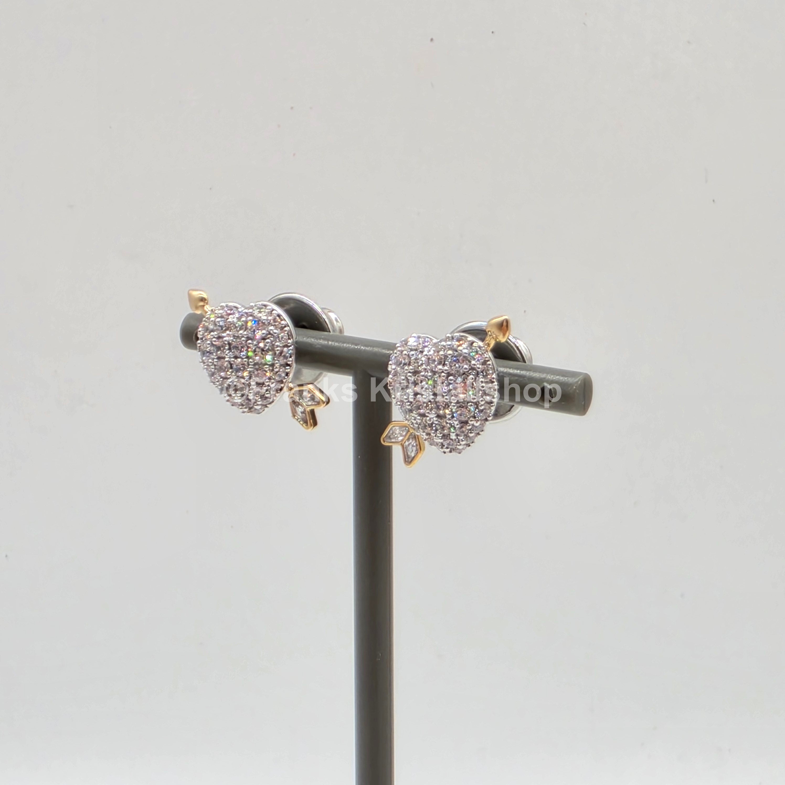 SWAROVSKI Idyllia Ohrstecker Herz mit Pfeil, Metallmix 5737298