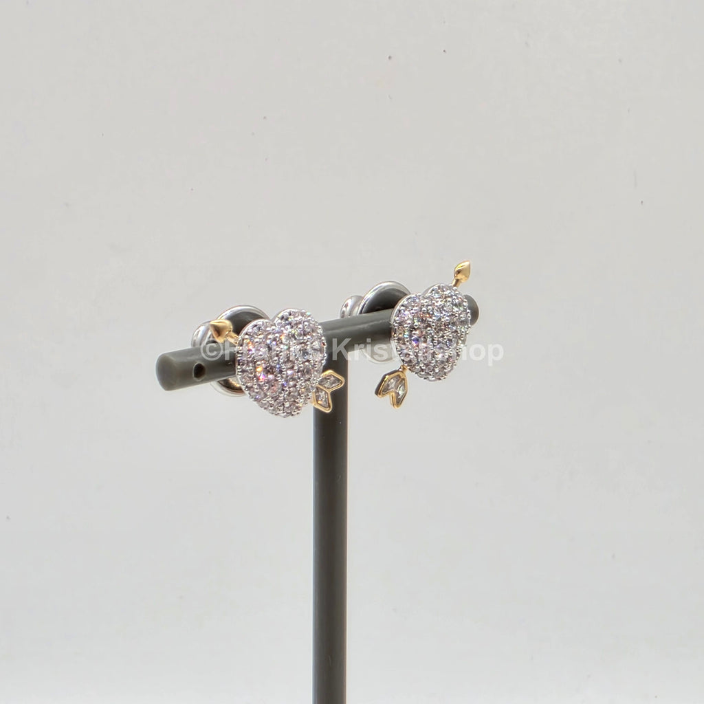 SWAROVSKI Idyllia Ohrstecker Herz mit Pfeil, Metallmix 5737298