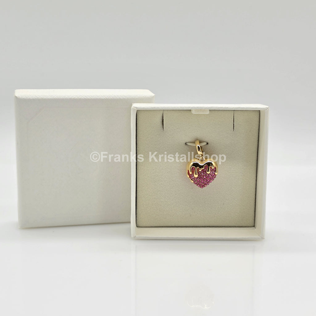 SWAROVSKI Idyllia Charm Anhänger Herz, Rosa, Goldbeschichtung 5742953