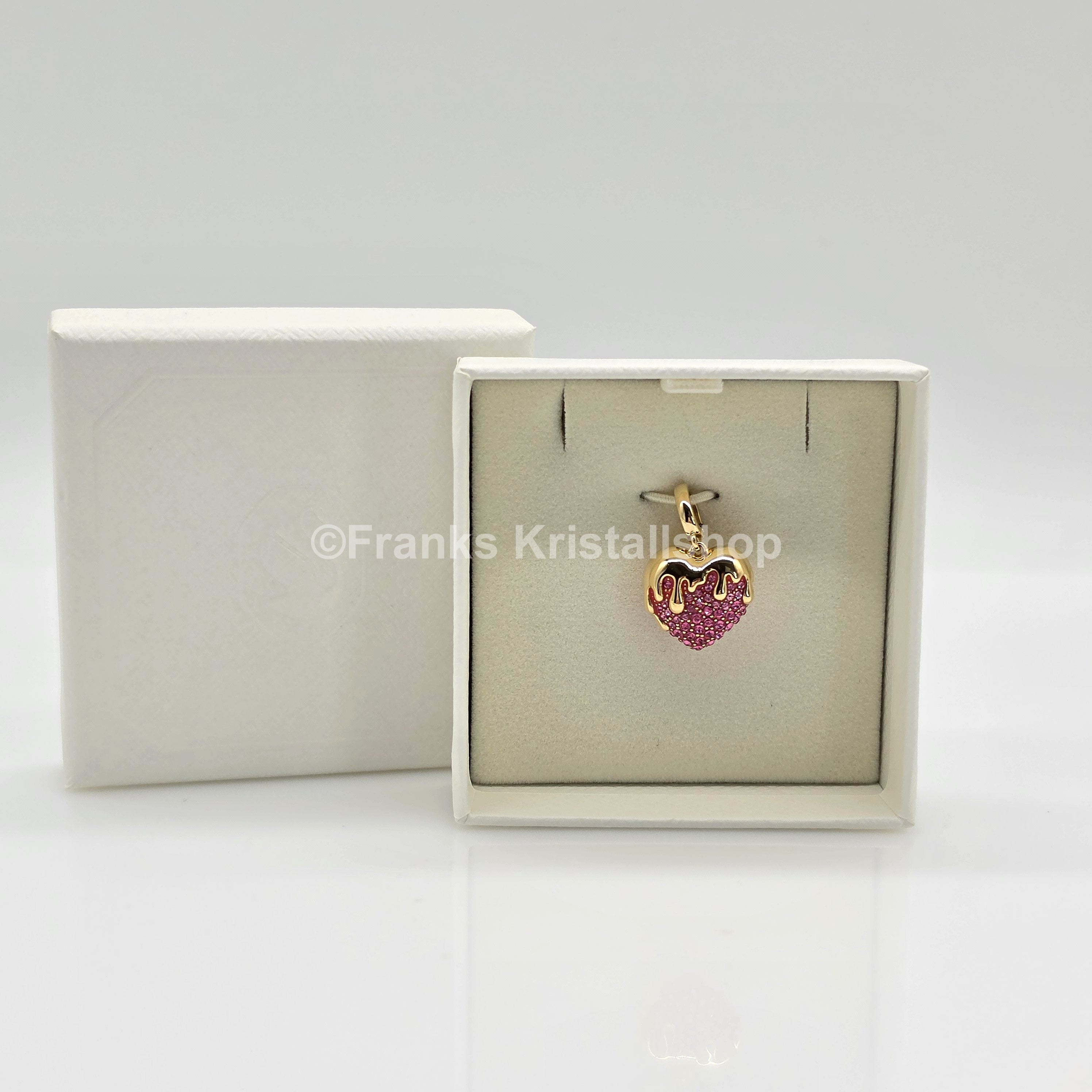SWAROVSKI Idyllia Charm Anhänger Herz, Rosa, Goldbeschichtung 5742953