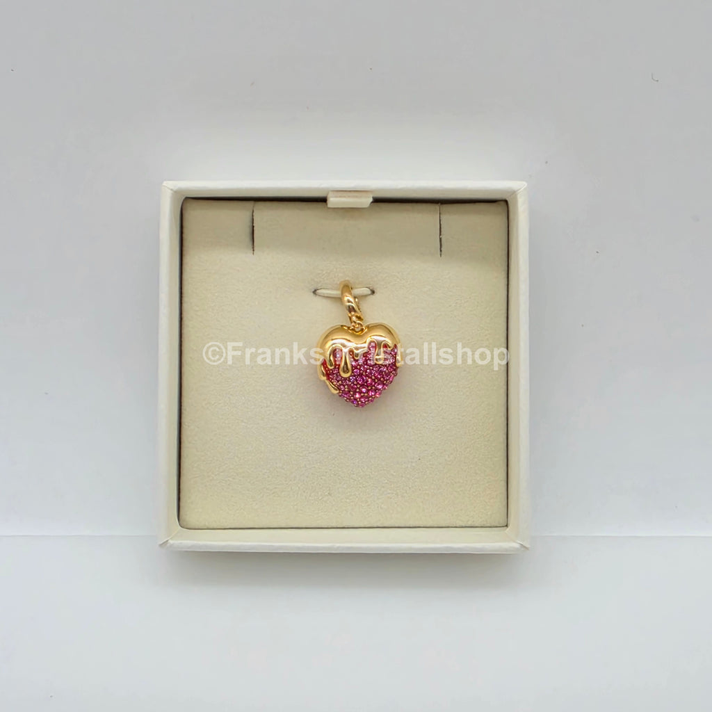 SWAROVSKI Idyllia Charm Anhänger Herz, Rosa, Goldbeschichtung 5742953