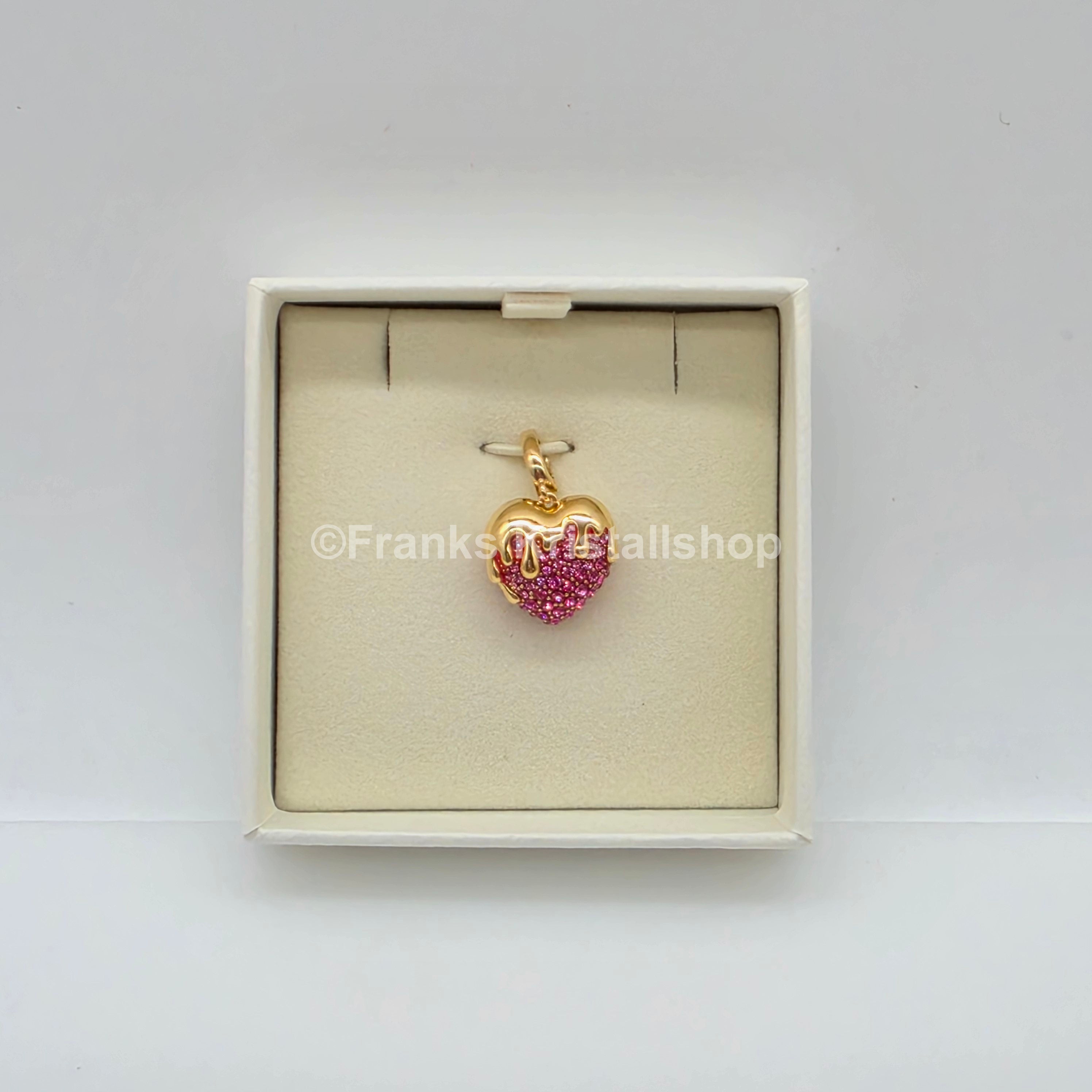 SWAROVSKI Idyllia Charm Anhänger Herz, Rosa, Goldbeschichtung 5742953
