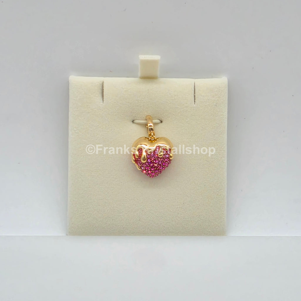 SWAROVSKI Idyllia Charm Anhänger Herz, Rosa, Goldbeschichtung 5742953