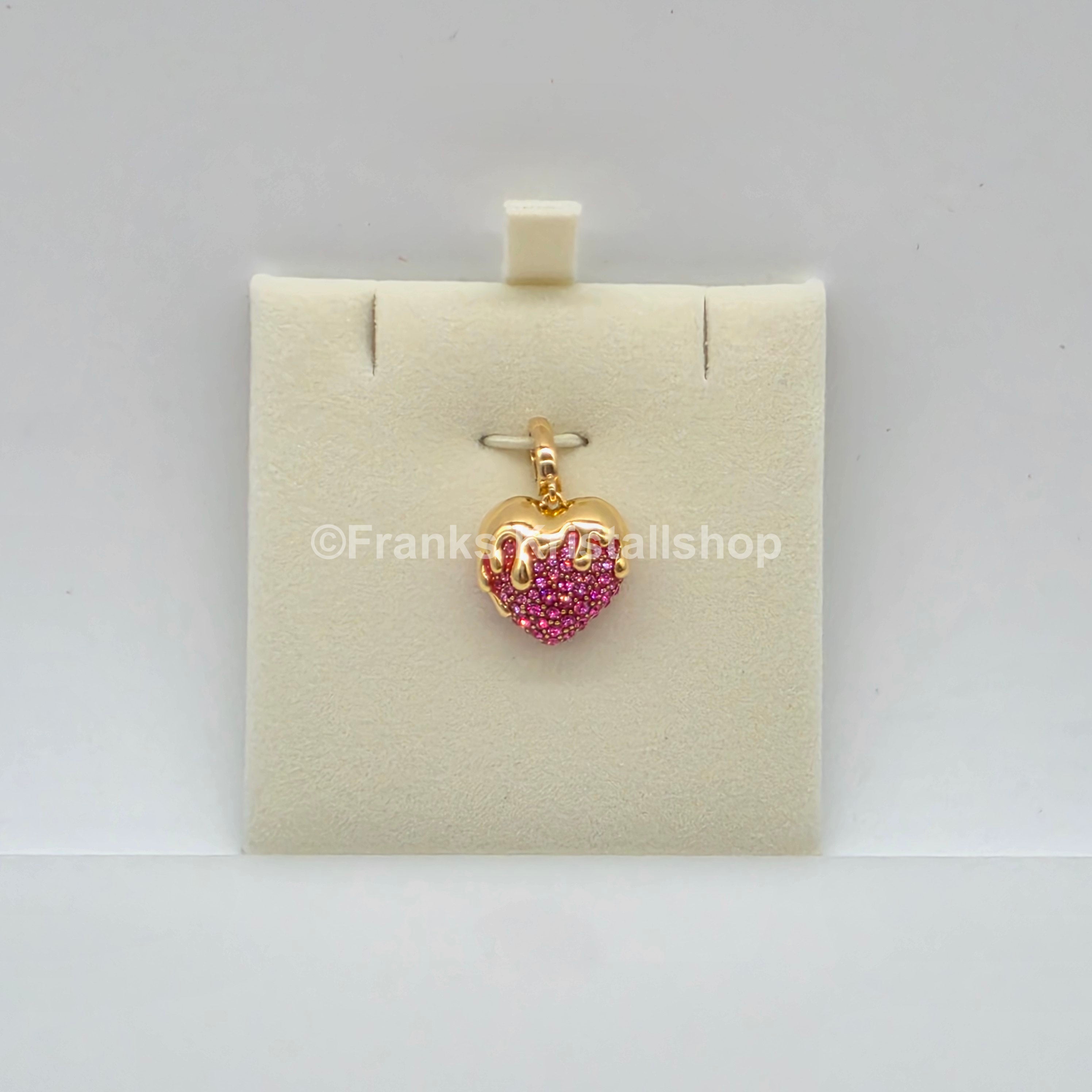SWAROVSKI Idyllia Charm Anhänger Herz, Rosa, Goldbeschichtung 5742953