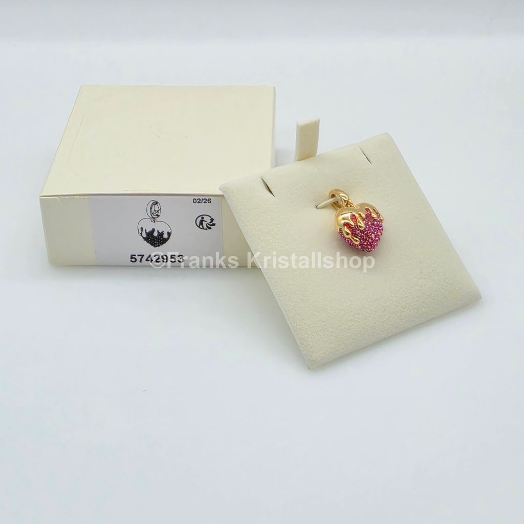 SWAROVSKI Idyllia Charm Anhänger Herz, Rosa, Goldbeschichtung 5742953