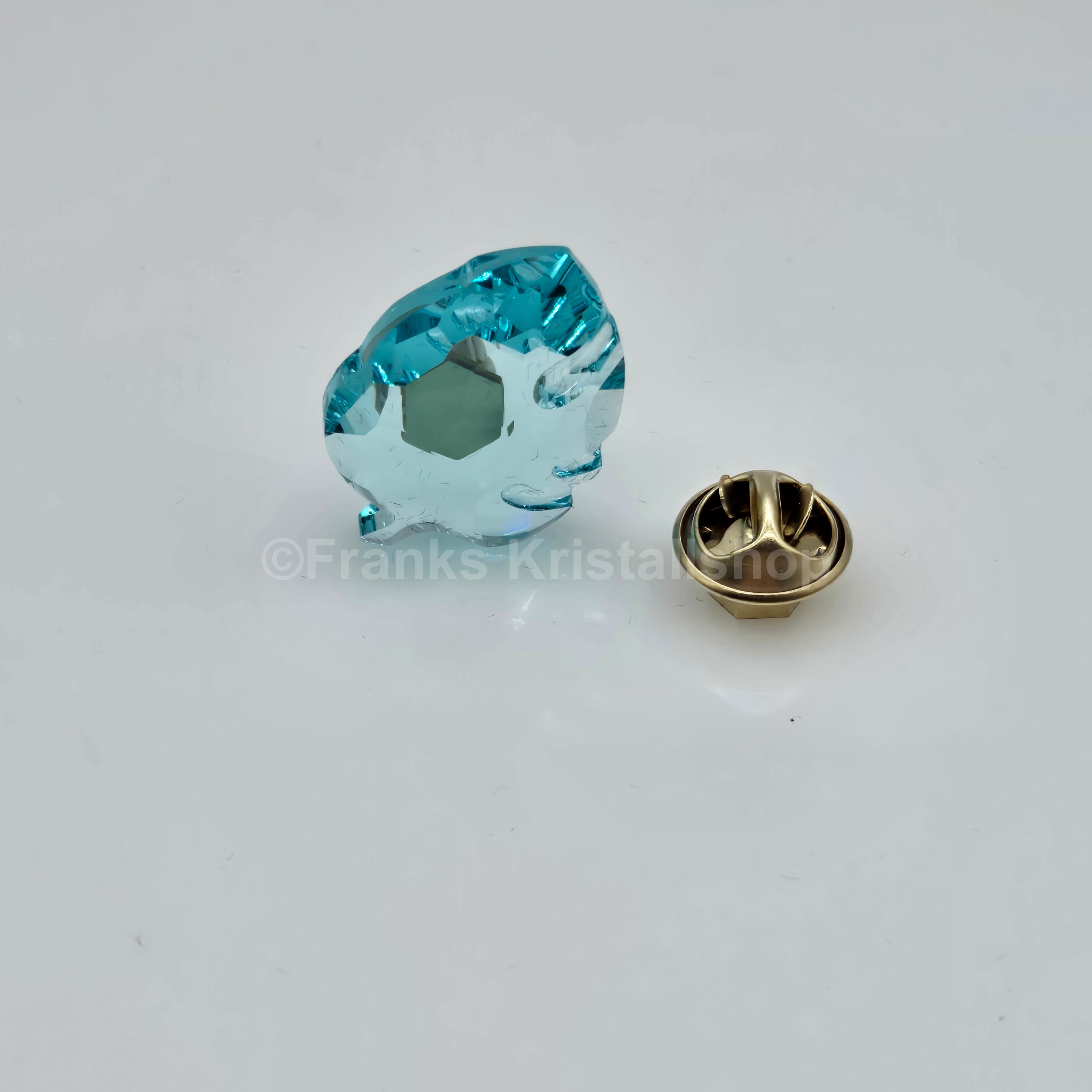 SWAROVSKI Jungle Beats Blatt Magnet Brosche Blau, Klein 5572155