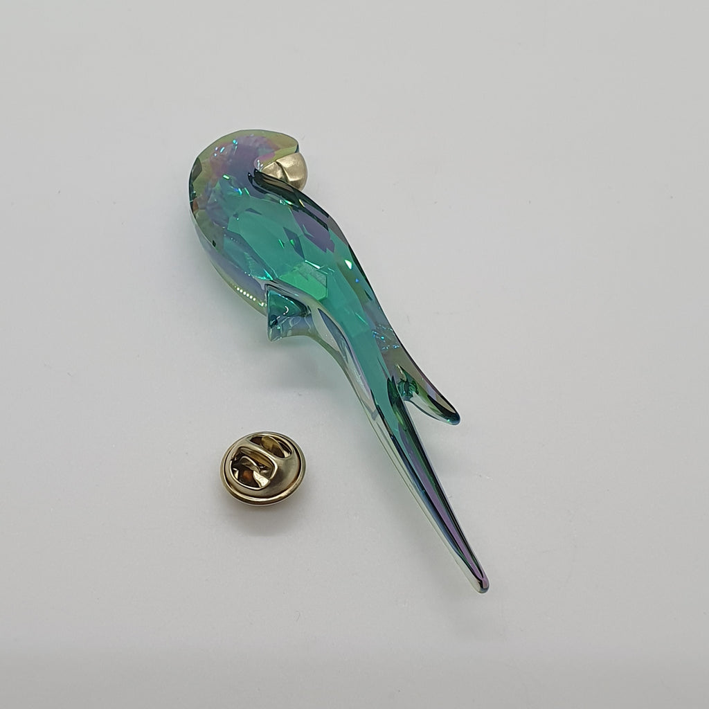 SWAROVSKI Jungle Beats Papagei Magnet Brosche Grün Groß 5572152
