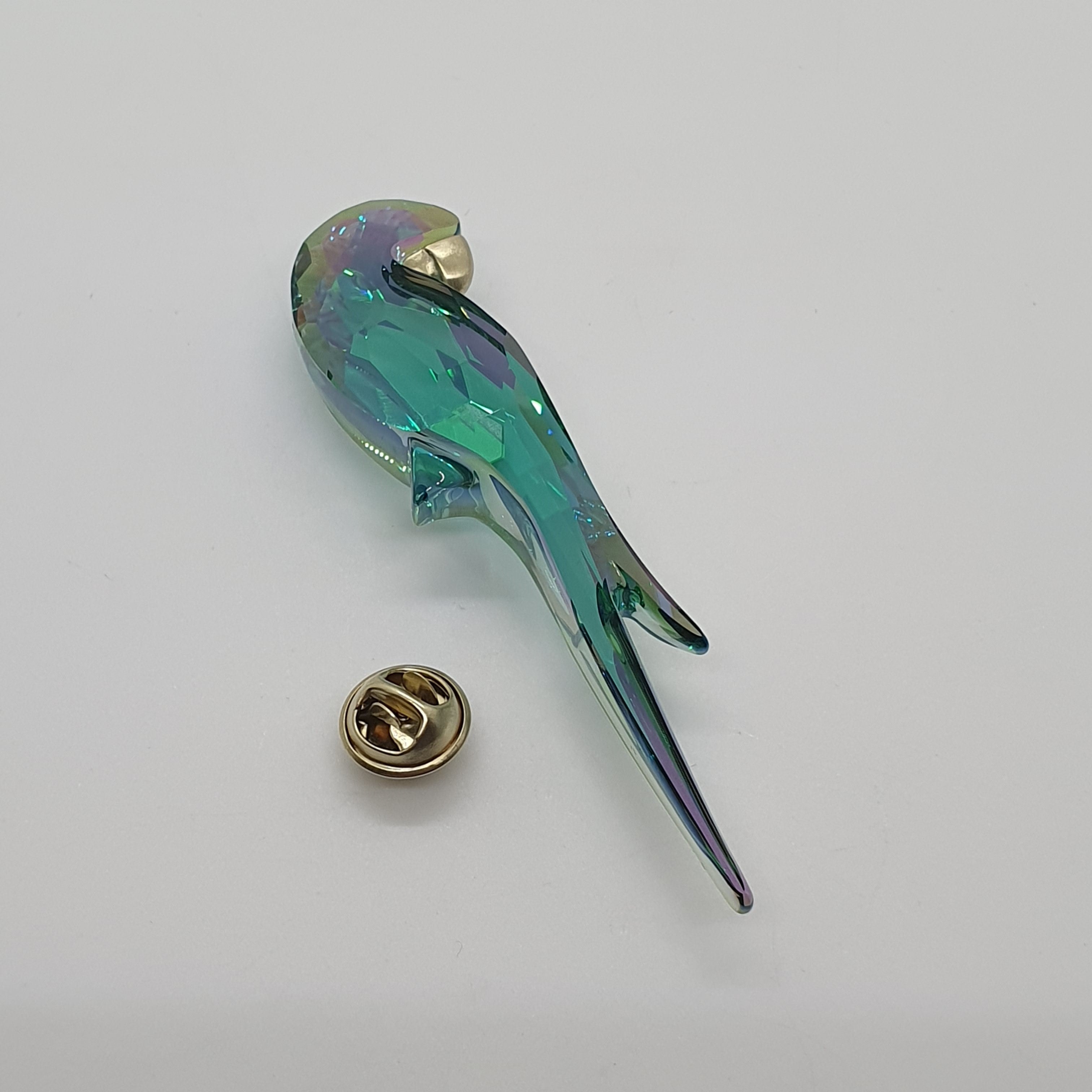 SWAROVSKI Jungle Beats Papagei Magnet Brosche Grün Groß 5572152