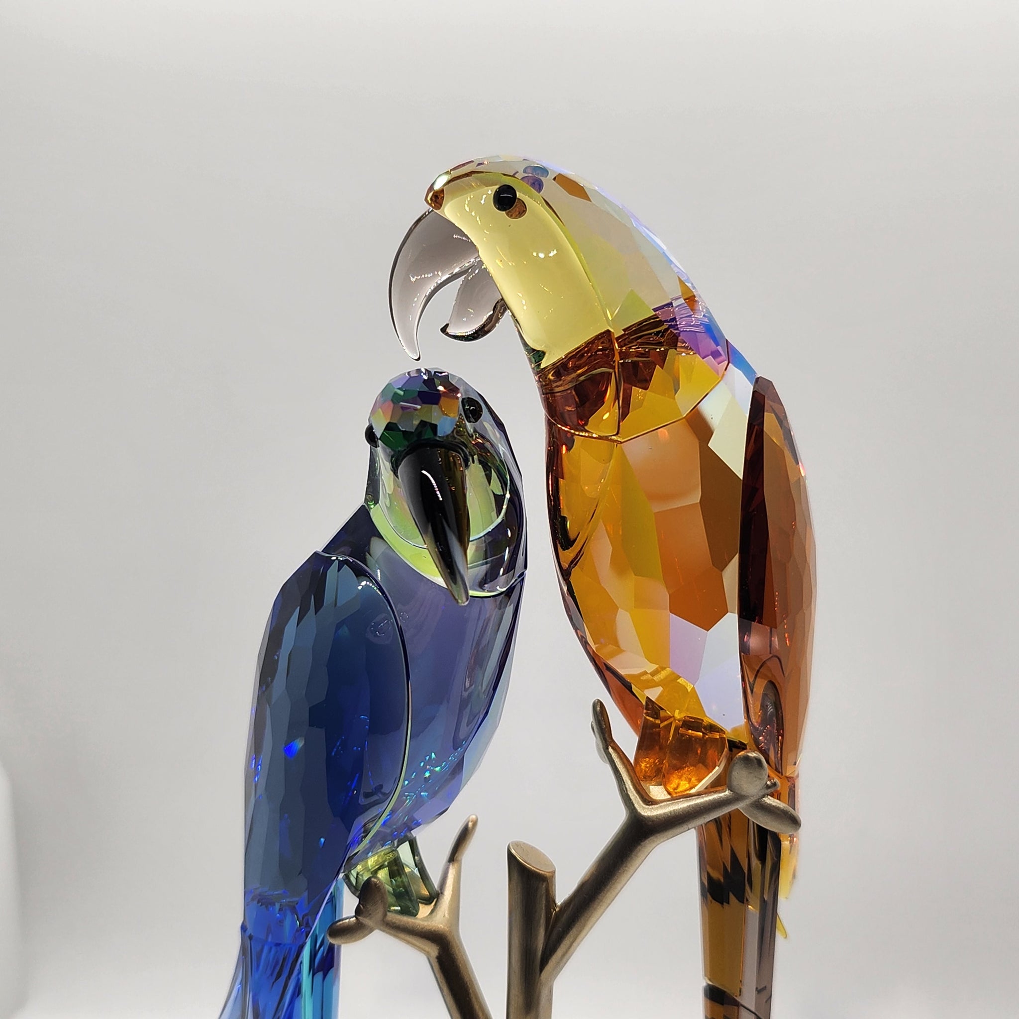 Swarovski Jungle Beatsオウム Bell & Brio 置物 Jungle Beats Parrot Couple Bell & Brio | Swarovski