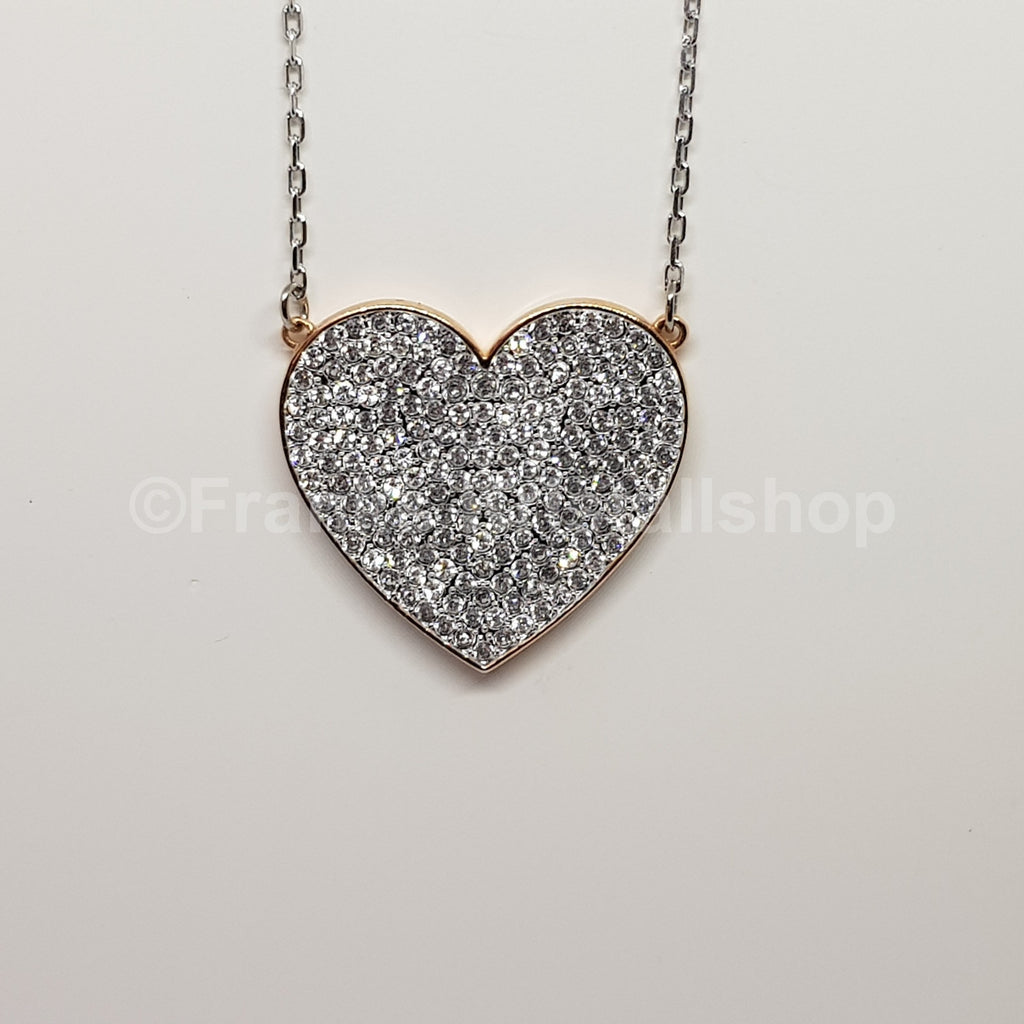 SWAROVSKI Cupid Herz Halskette, Weiß, Rhodiniert 5198940 oU