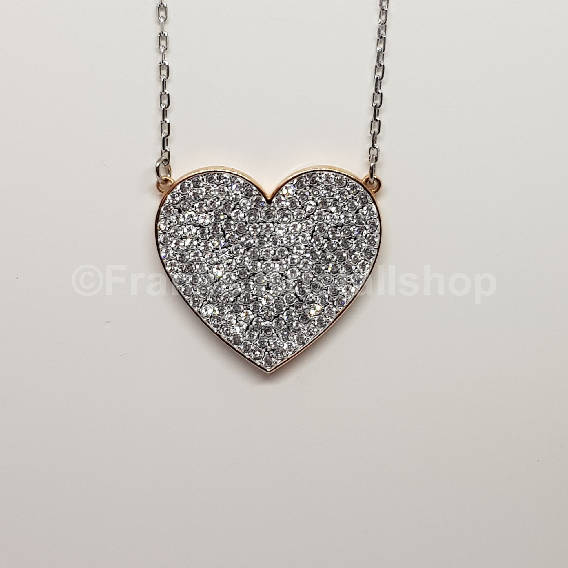 SWAROVSKI Cupid Herz Halskette, Weiß, Rhodiniert 5198940 oU