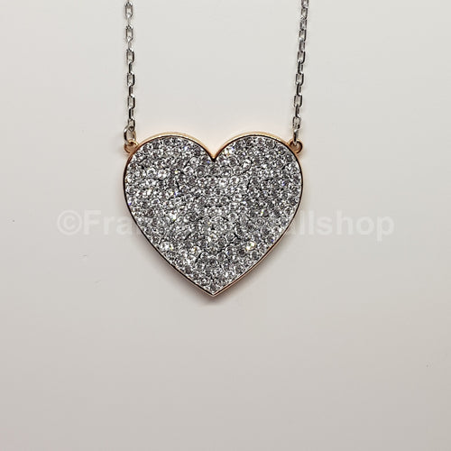 SWAROVSKI Cupid Herz Halskette, Weiß, Rhodiniert 5198940 oU