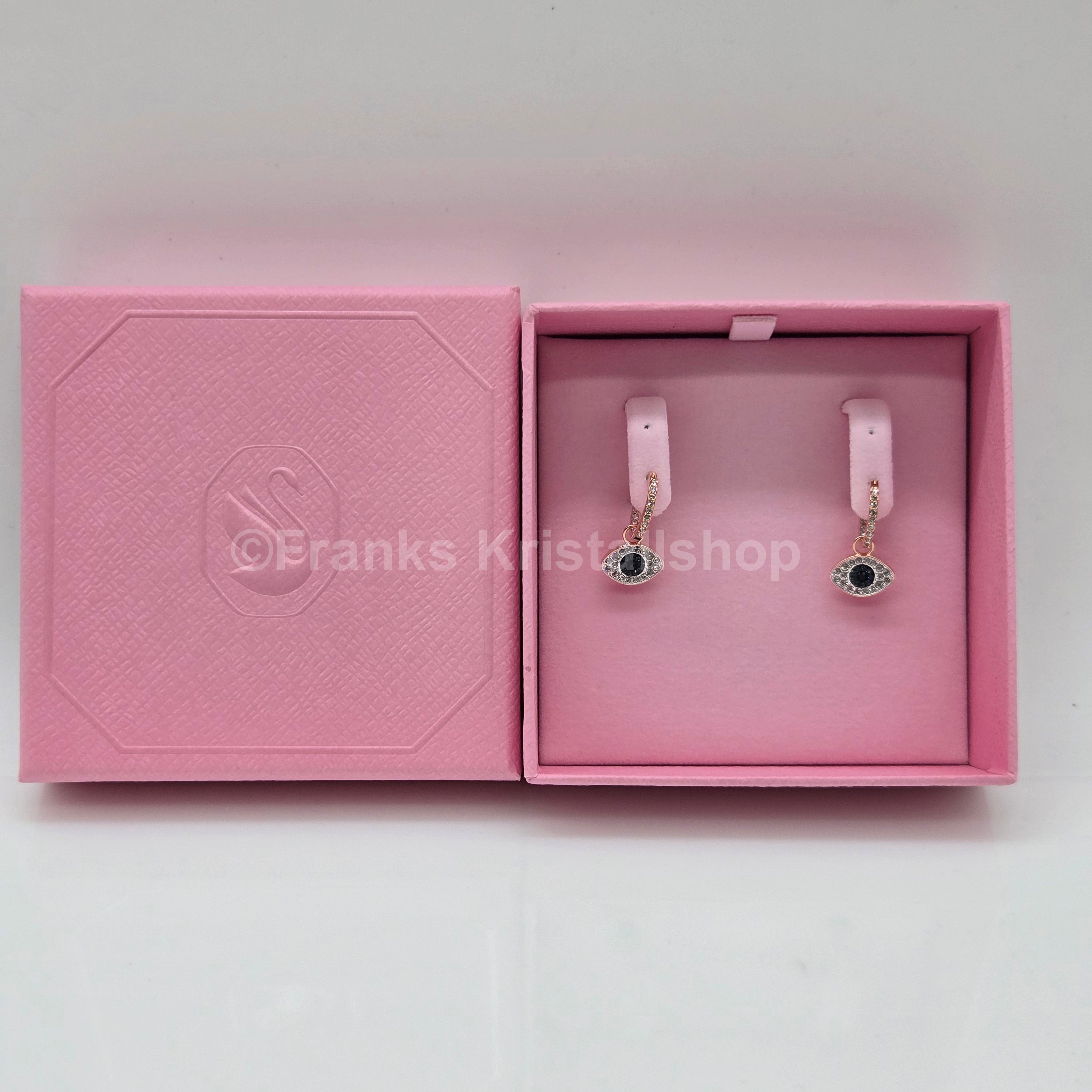 SWAROVSKI Symbolica Kreolen Böser Blick, Blau, Roségold-Legierungsschicht 5425857