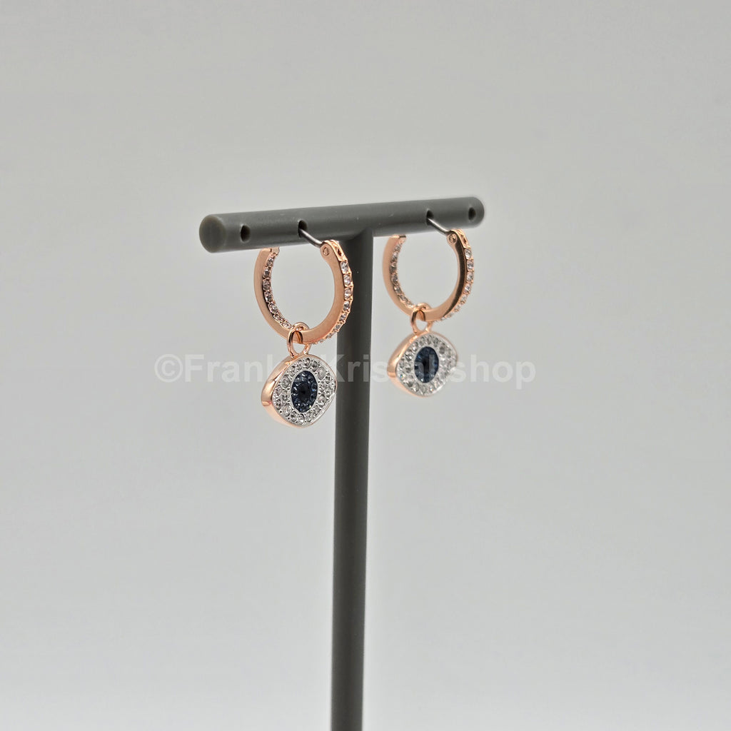 SWAROVSKI Symbolica Kreolen Böser Blick, Blau, Roségold-Legierungsschicht 5425857