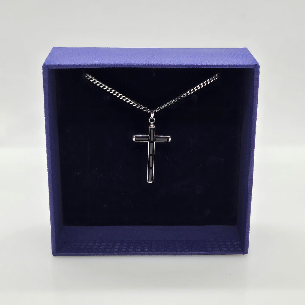 SWAROVSKI Kreuz Halskette Govern Cross Kette Schwarz, Rhodiniert 5252386