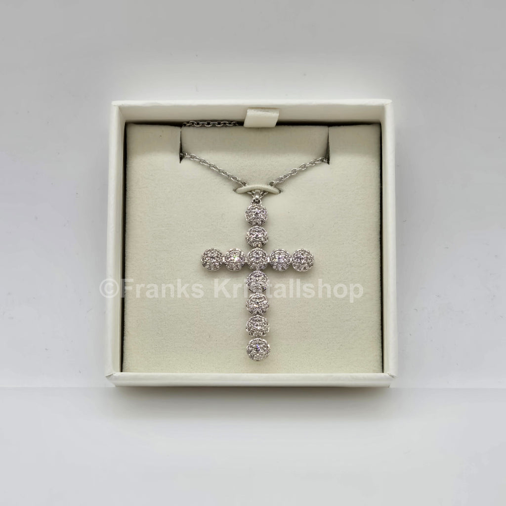 SWAROVSKI Kreuz Halskette Insigne Weiß, Rhodiniert 5675573