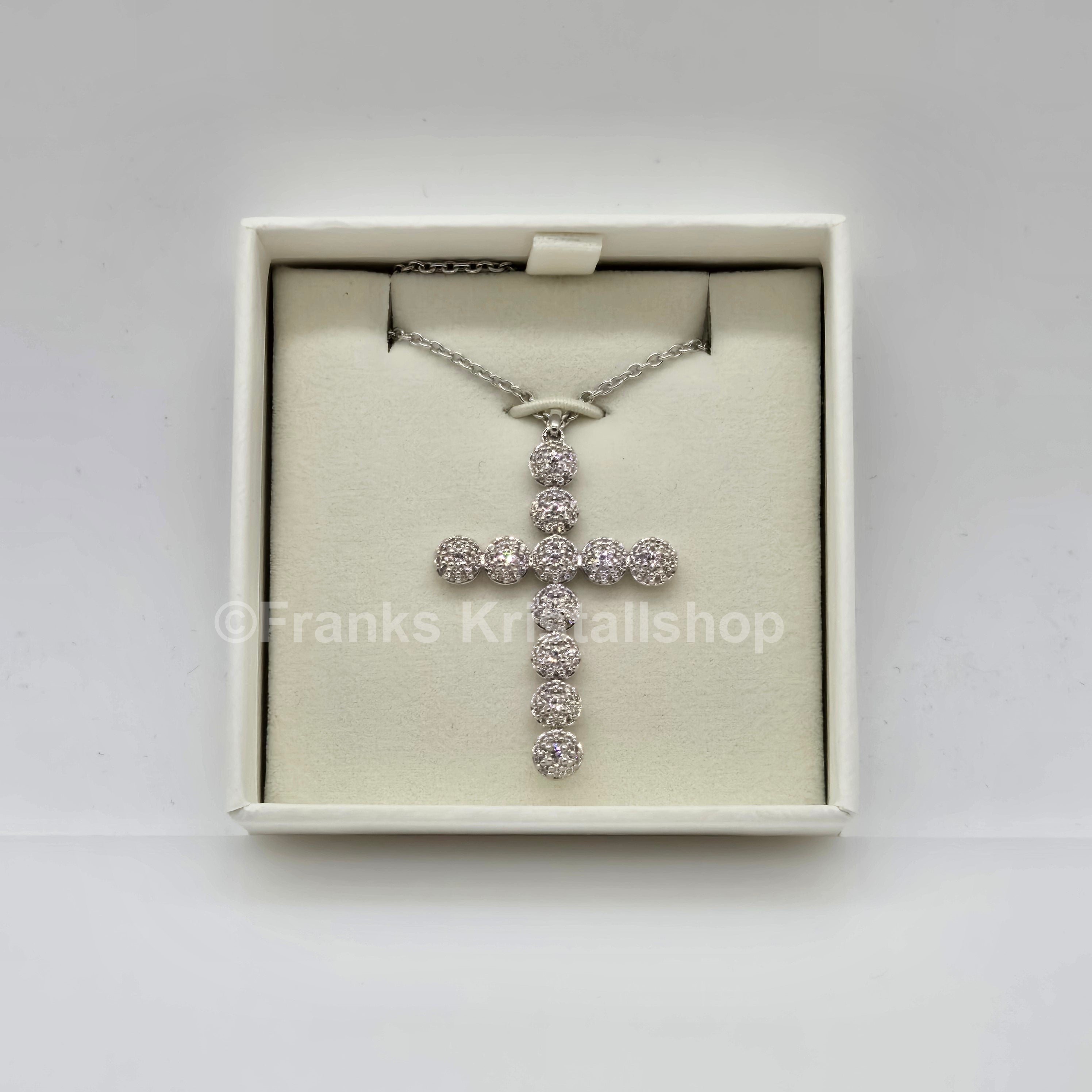 SWAROVSKI Kreuz Halskette Insigne Weiß, Rhodiniert 5675573