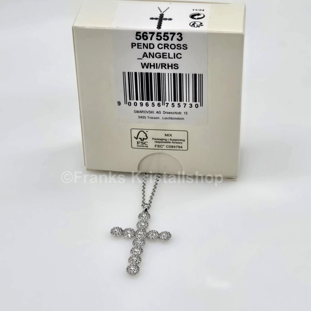 SWAROVSKI Kreuz Halskette Insigne Weiß, Rhodiniert 5675573