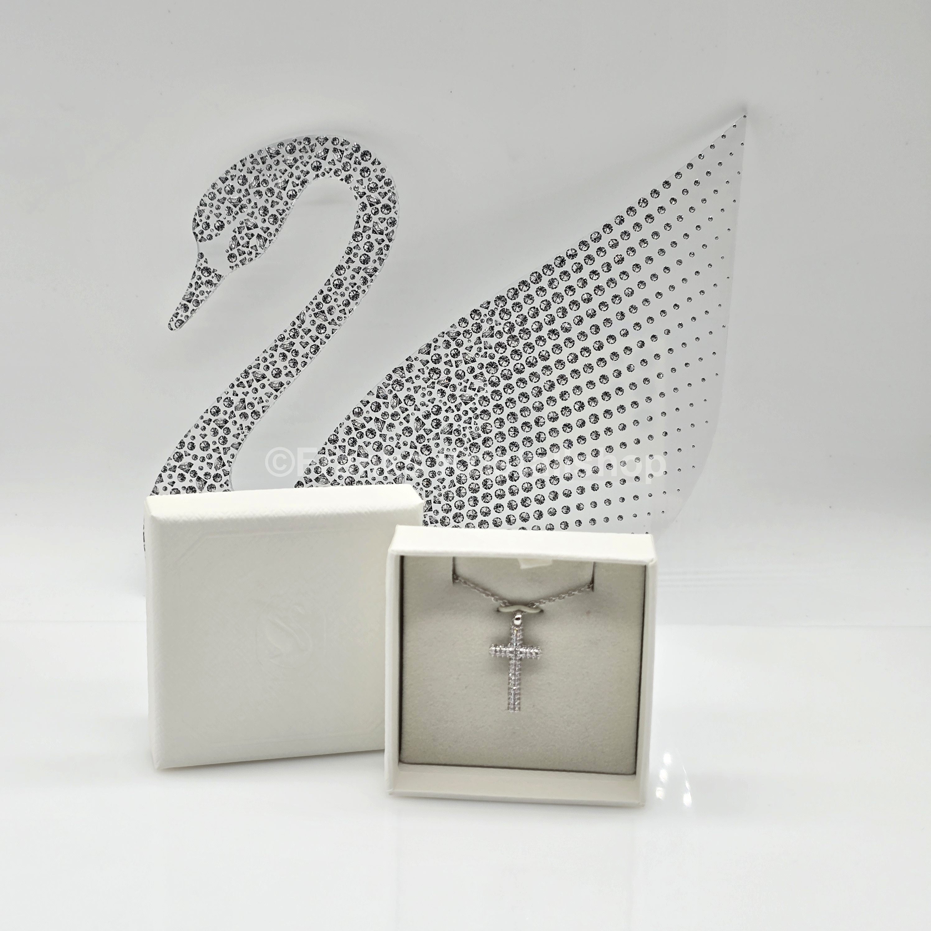 SWAROVSKI Kreuz Halskette Insigne Weiß, Rhodiniert 5675577