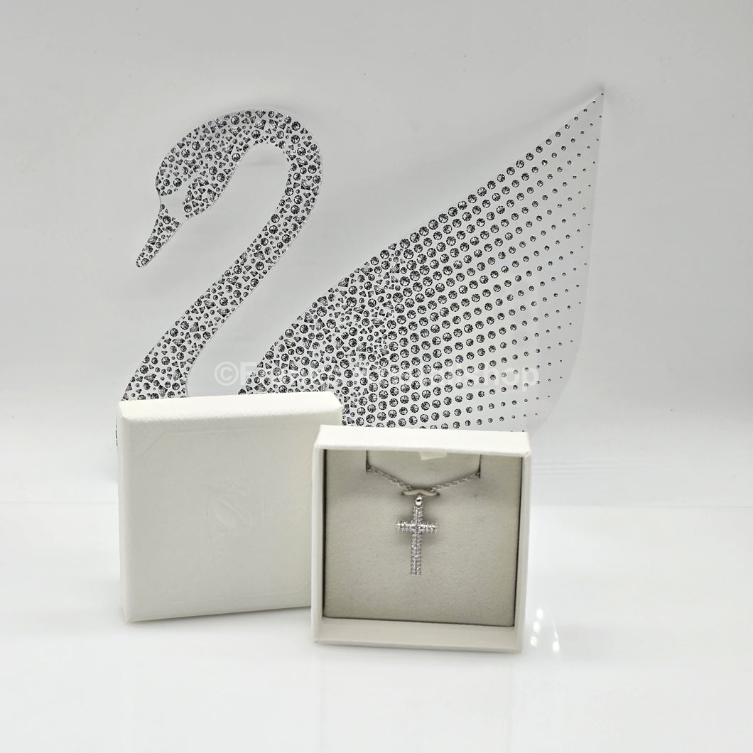 SWAROVSKI Kreuz Halskette Insigne Weiß, Rhodiniert 5675577