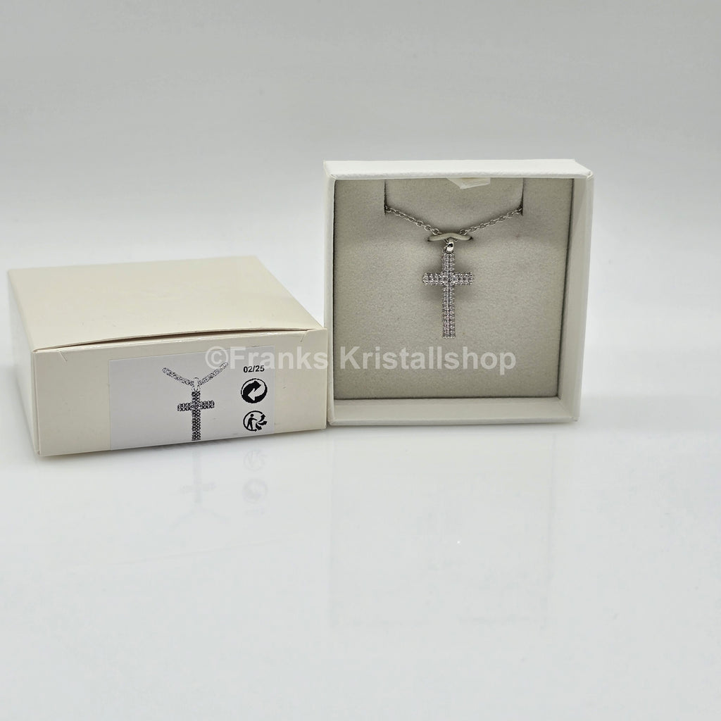 SWAROVSKI Kreuz Halskette Insigne Weiß, Rhodiniert 5675577